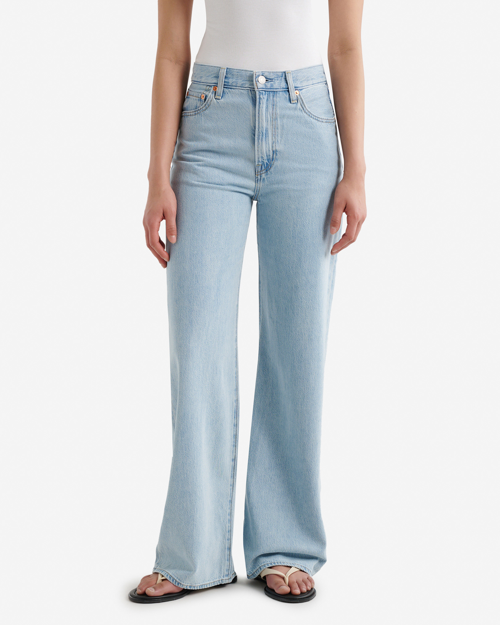 Jean à jambe large et taille haute Levi’s pour femme - Bleu Clair