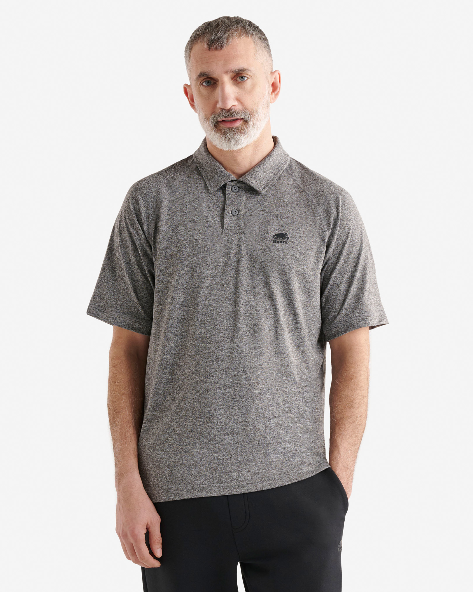 Renew Knit Polo - Salt & Pepper Renew Knit Polo - Salt & Pepper