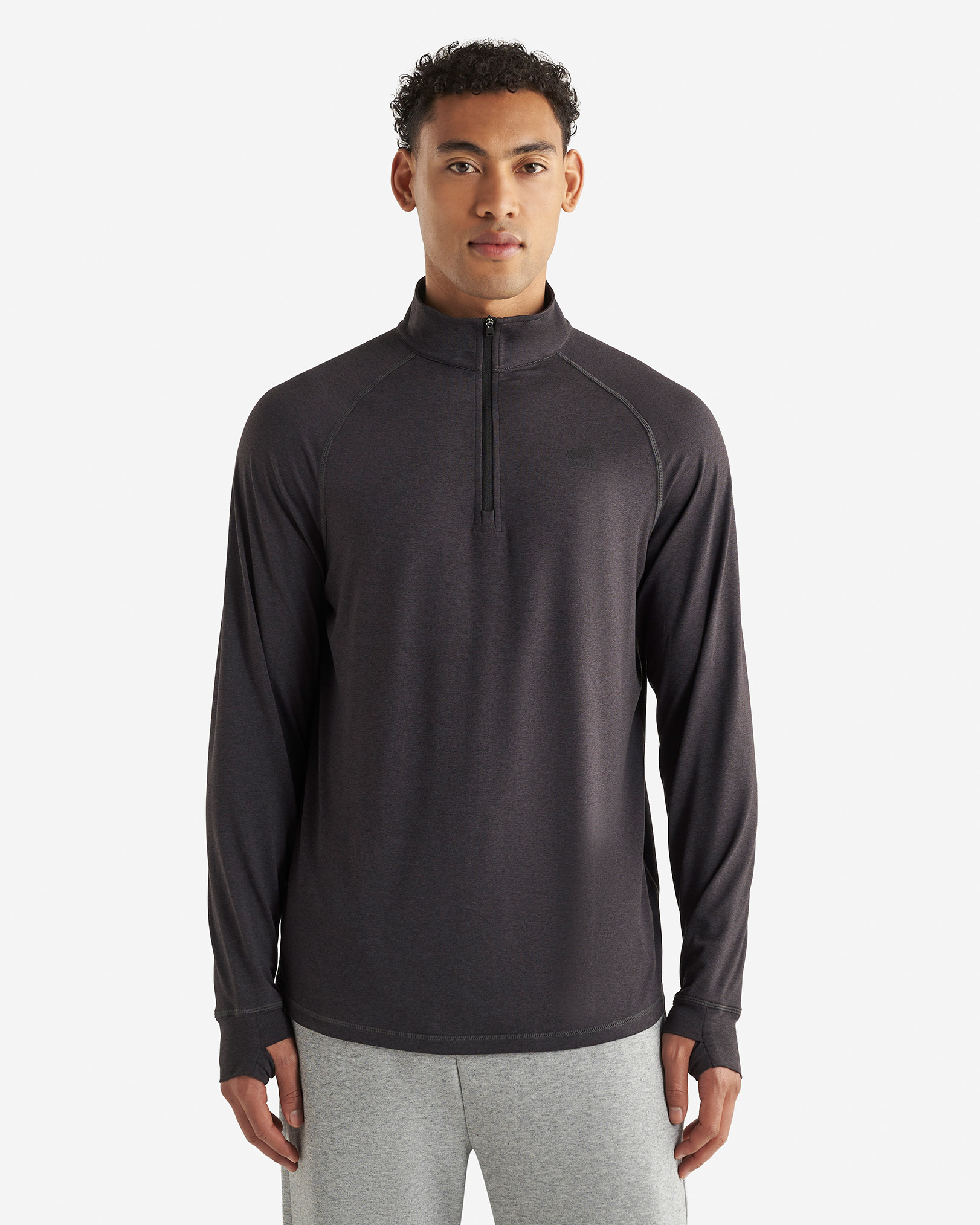 Renew Knit Quarter Zip - Black Pepper