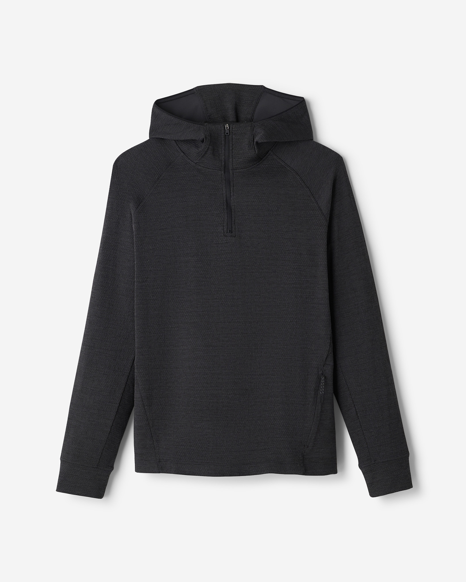 Active Textured Quarter Zip Hoodie - Black Mix