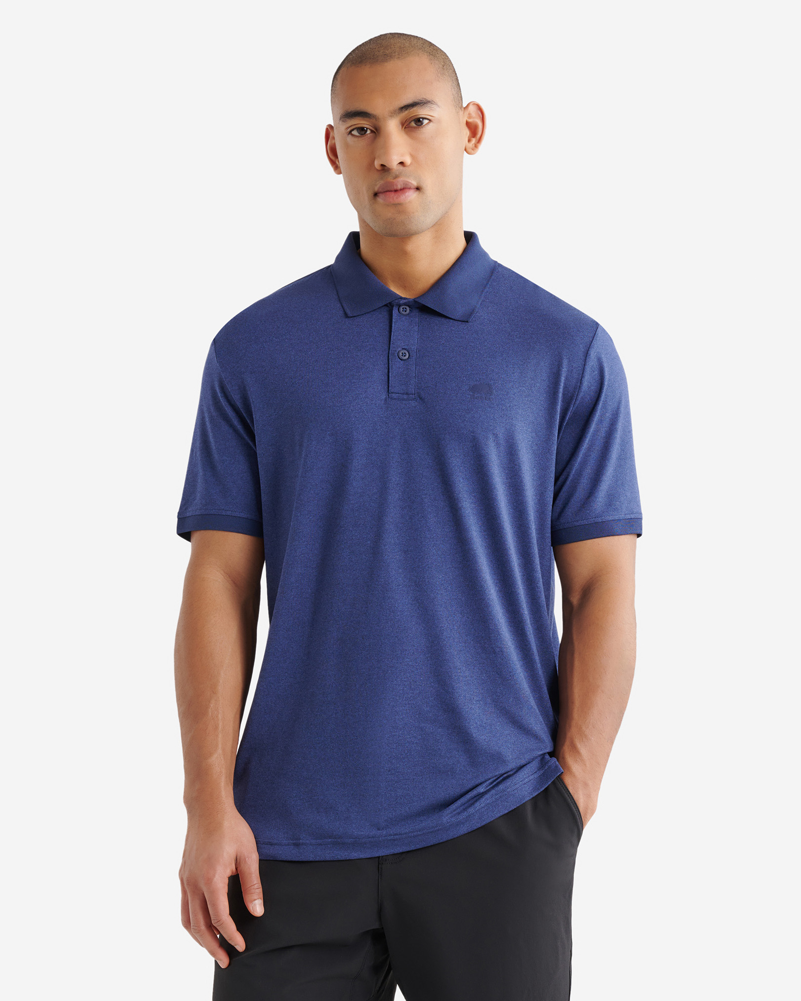 Polo en tricot Renew - Encre Indigo Poivrée