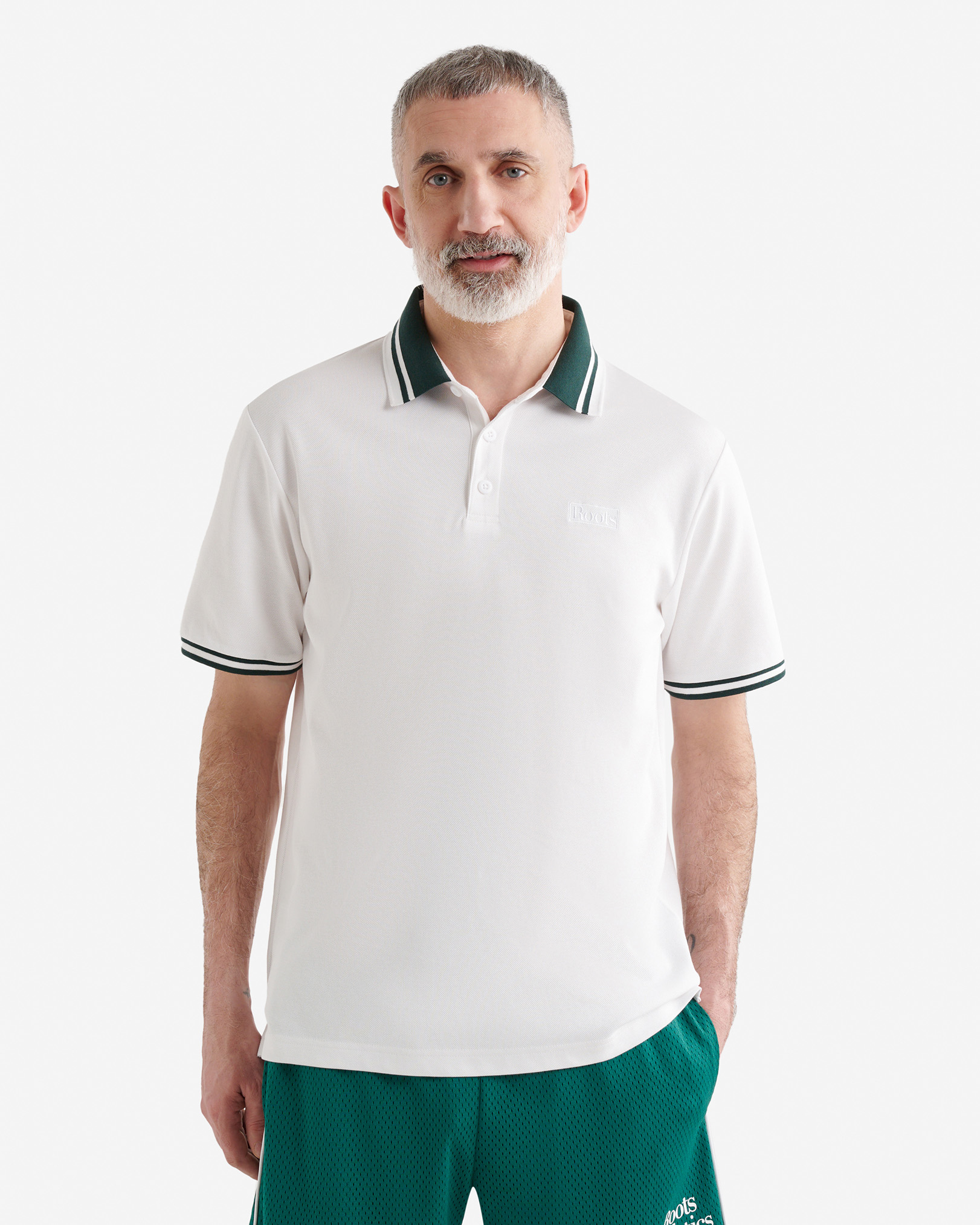 Polo sport en coton piqué Ligue estivale - Blanc