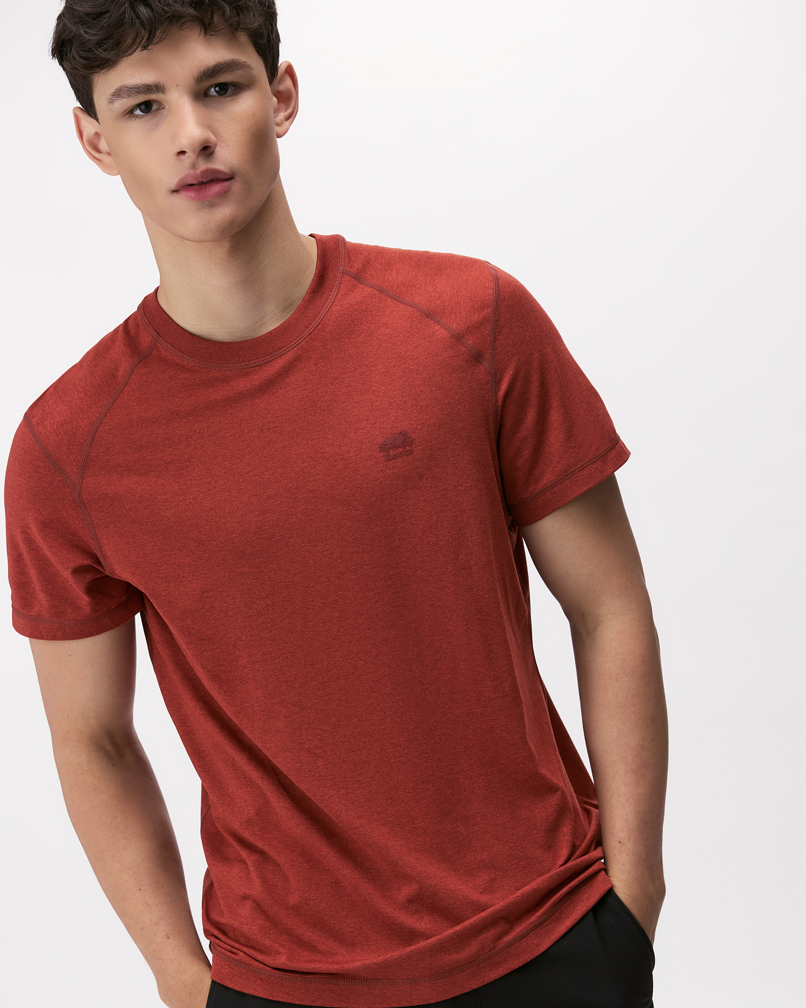 Renew Knit Short Sleeve Top - Canyon Red Pepper