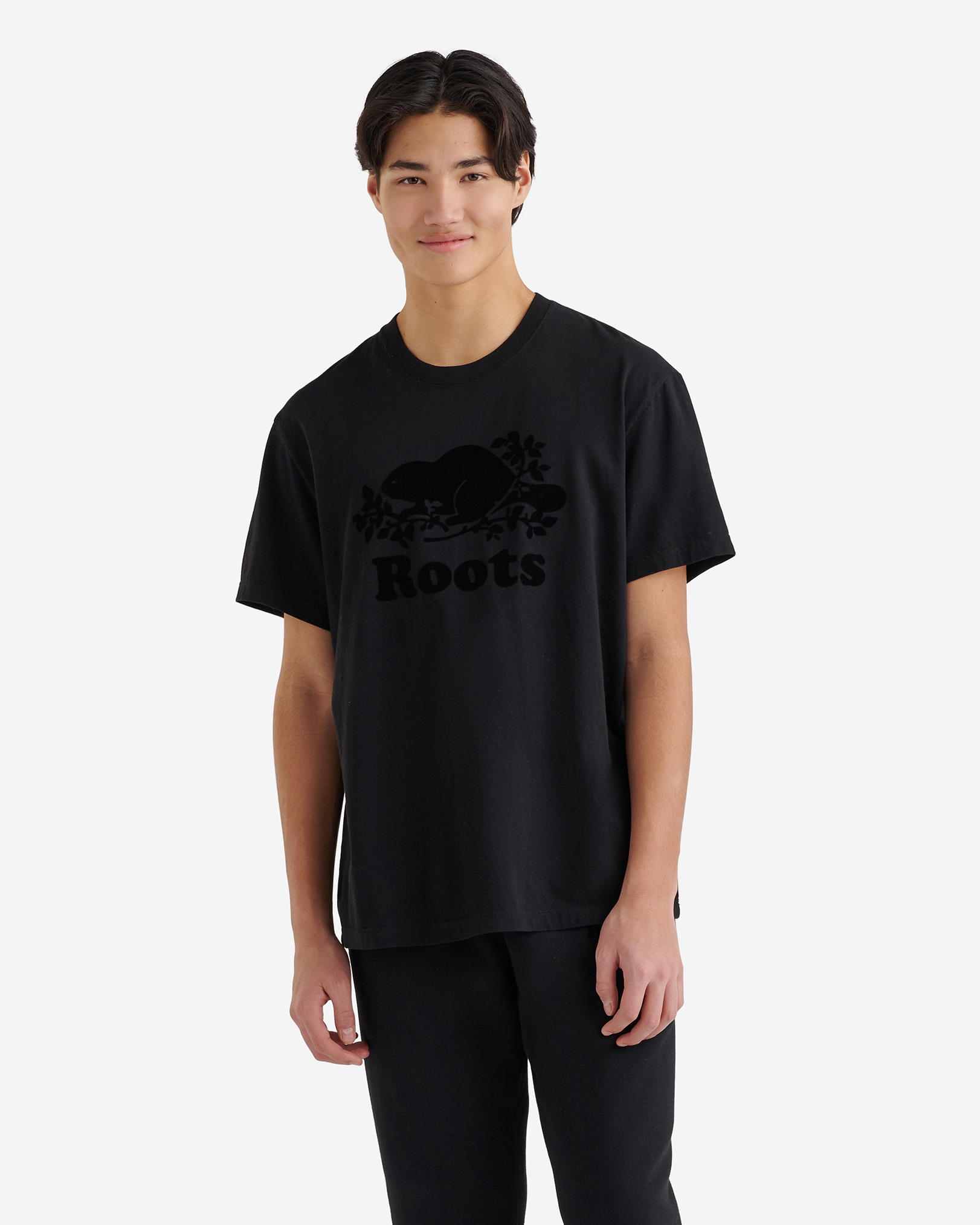 Mens Organic Cooper Beaver T-shirt - Black/Black