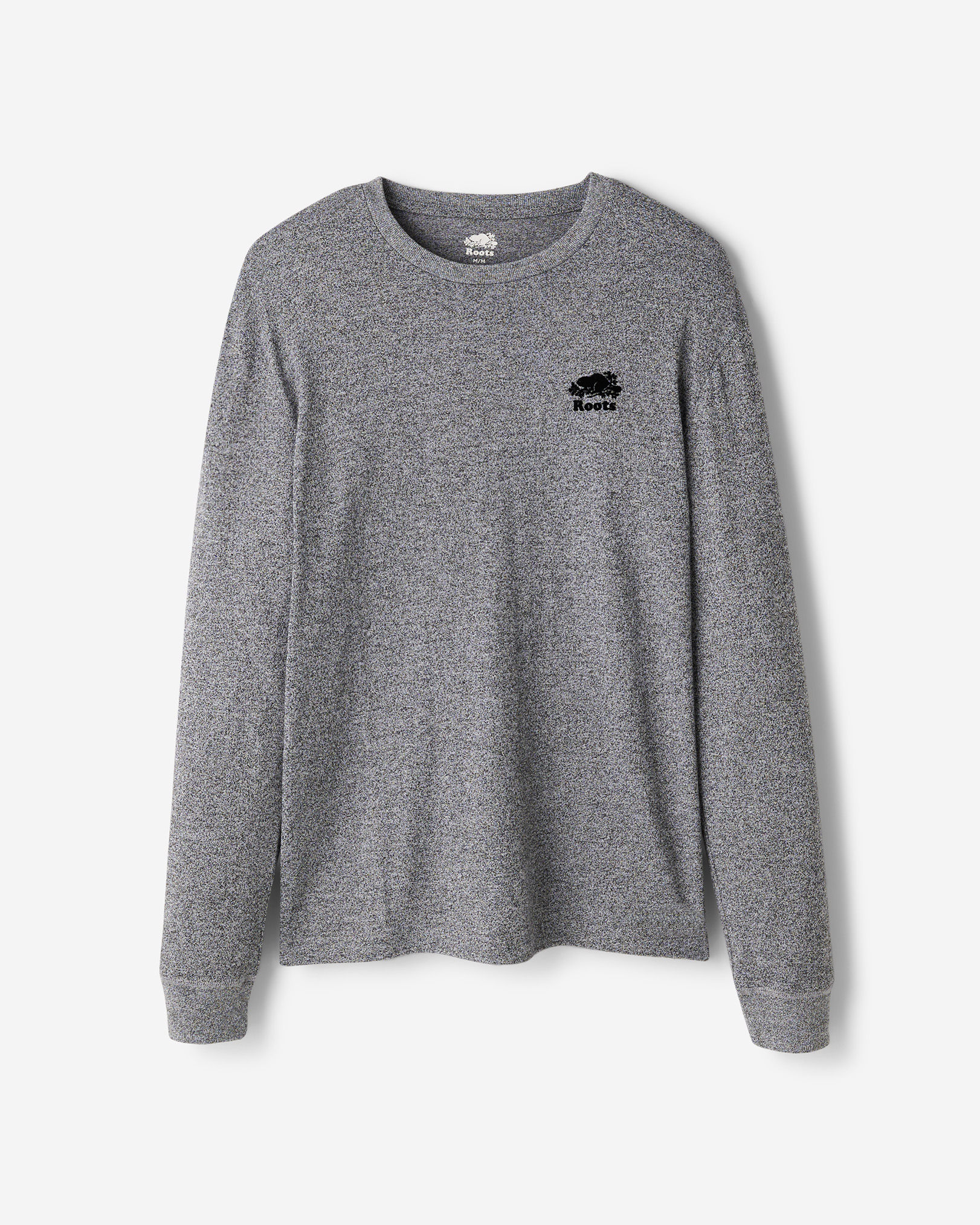 Mens Organic Perfect Pepper Long Sleeve T-Shirt - Salt & Pepper Mens Organic Perfect Pepper Long Sleeve T-Shirt - Salt & Pepper