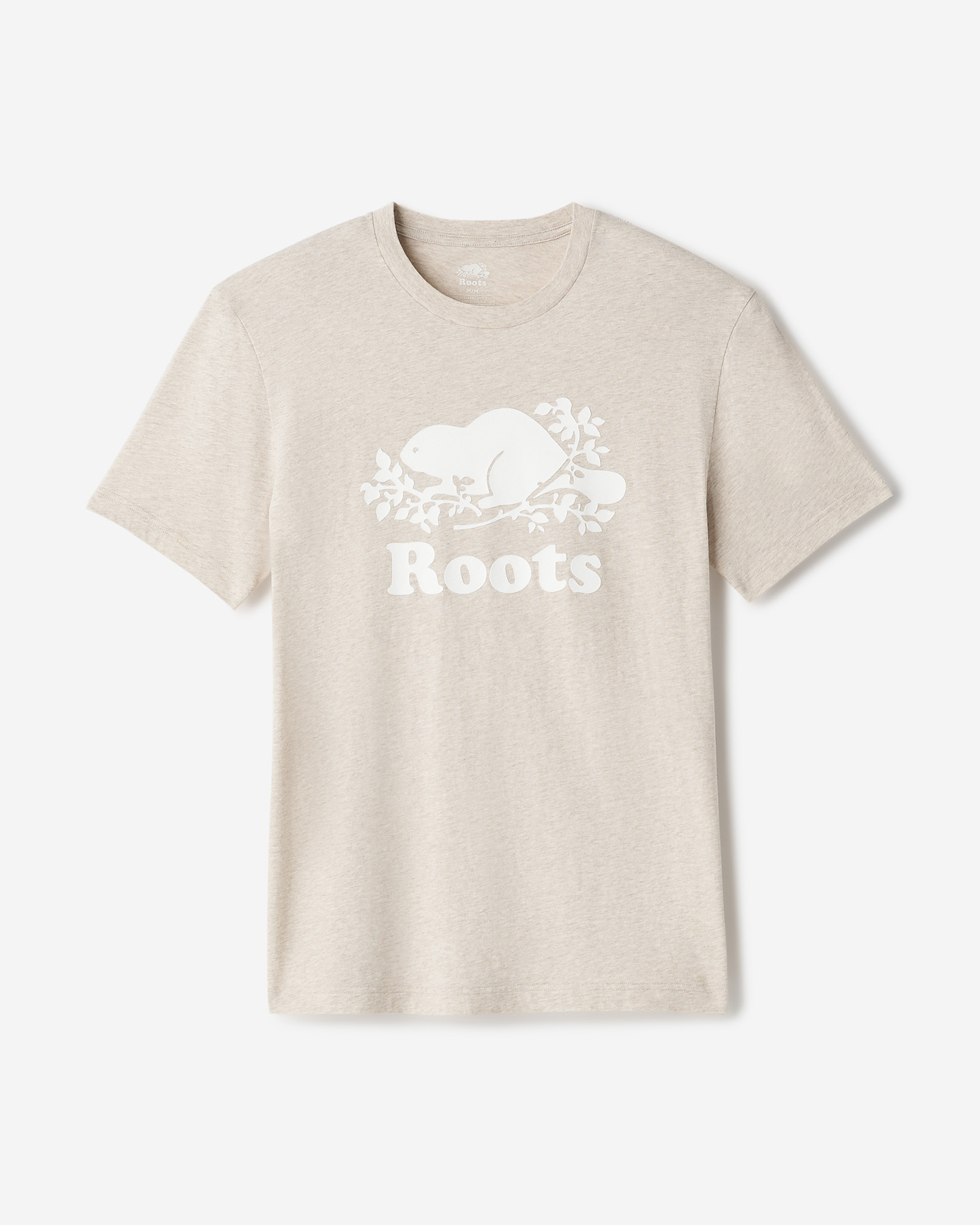 Mens Organic Cooper Beaver T-Shirt - Grey Taupe Mix Mens Organic Cooper Beaver T-Shirt - Grey Taupe Mix