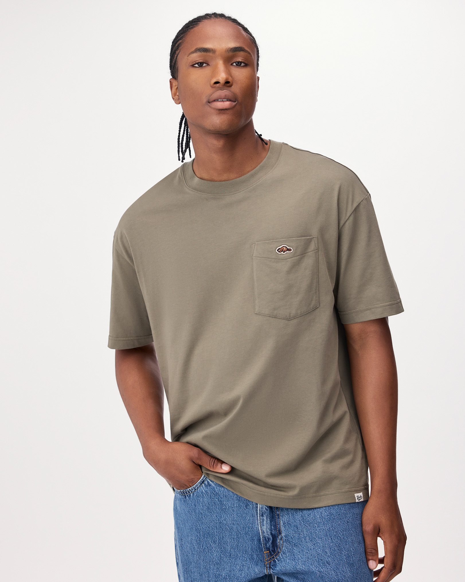 Mens Beavermark T-Shirt - Smokey Olive