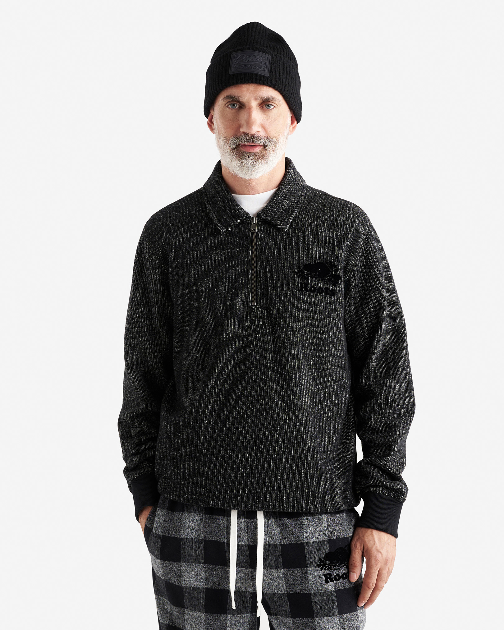 Organic Original Quarter Zip Polo - Black Pepper