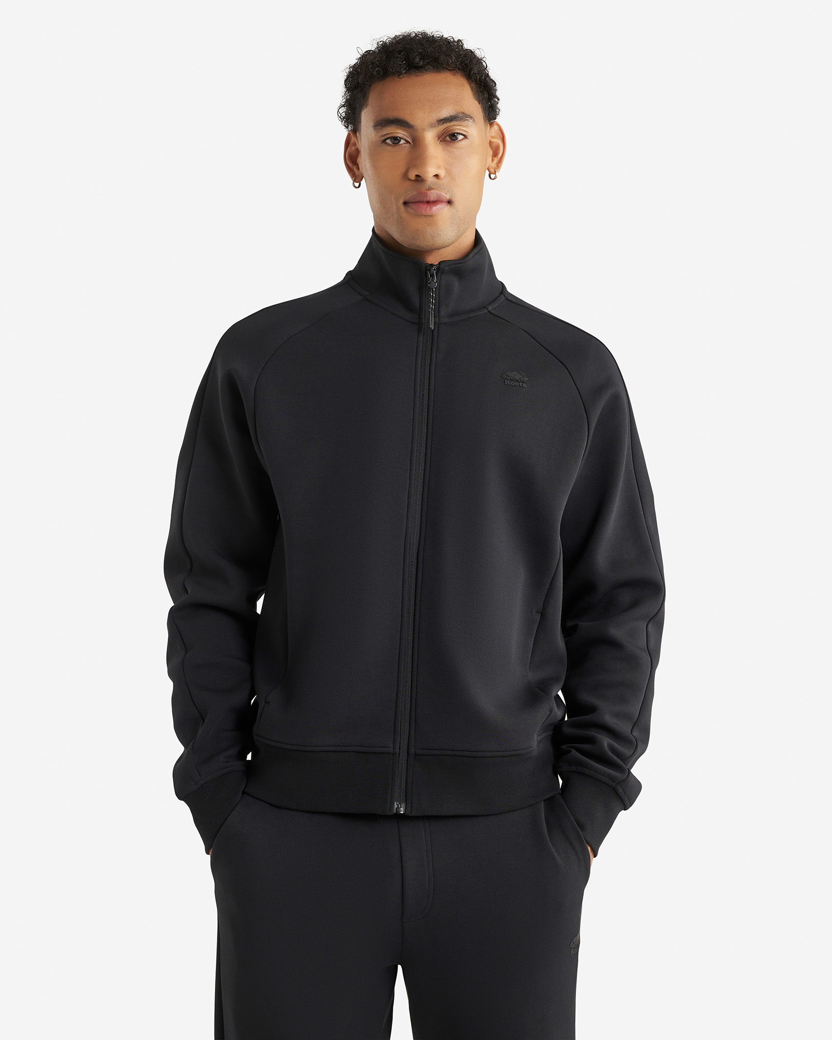 Recover Interlock Track Jacket - Black