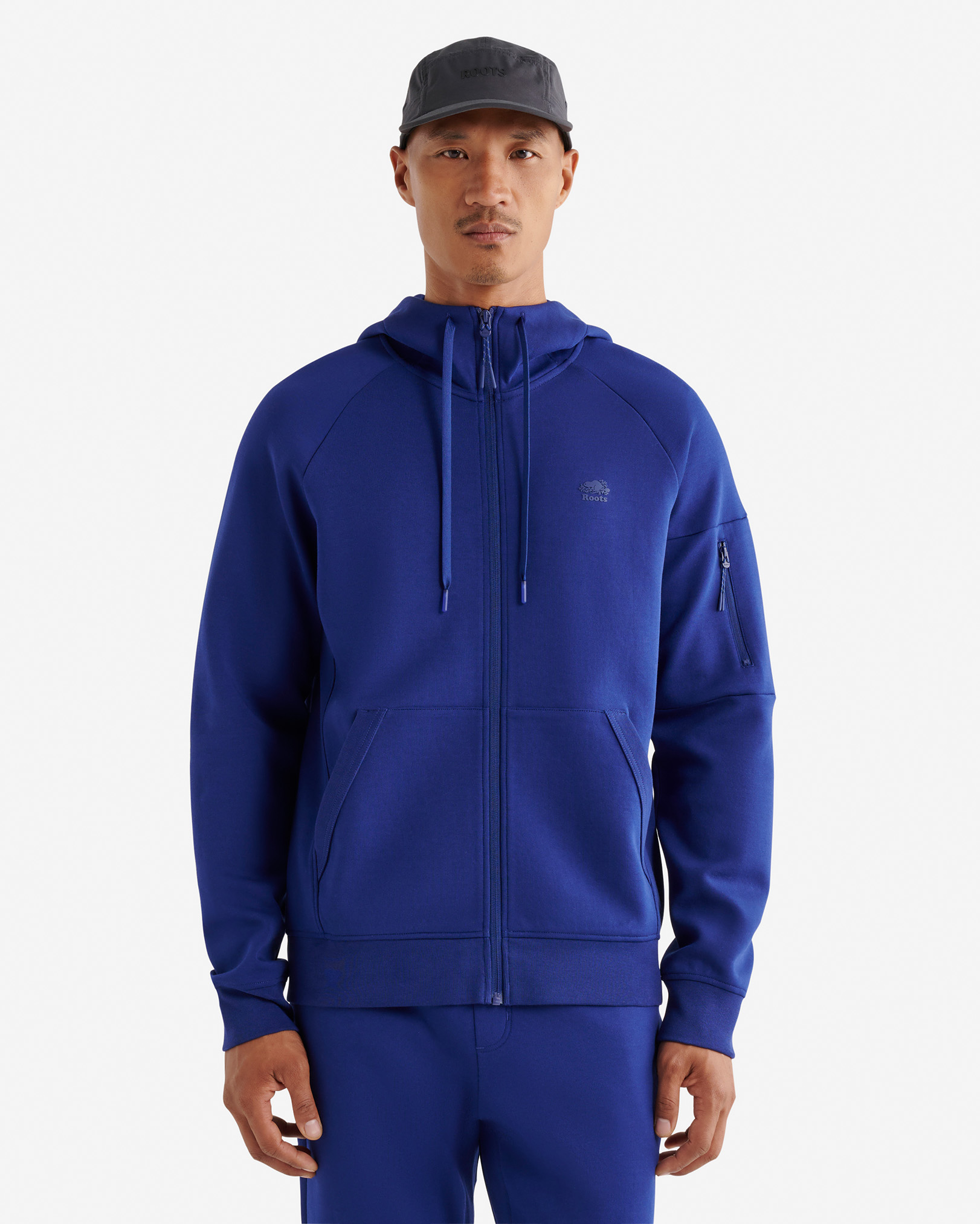 Recover Interlock Full Zip Hoodie - Beacon Blue Recover Interlock Full Zip Hoodie - Beacon Blue