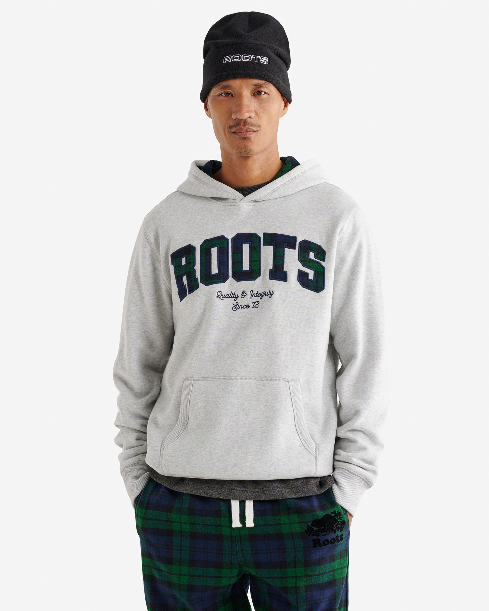 Plaid Applique Hoodie Plaid Applique Hoodie