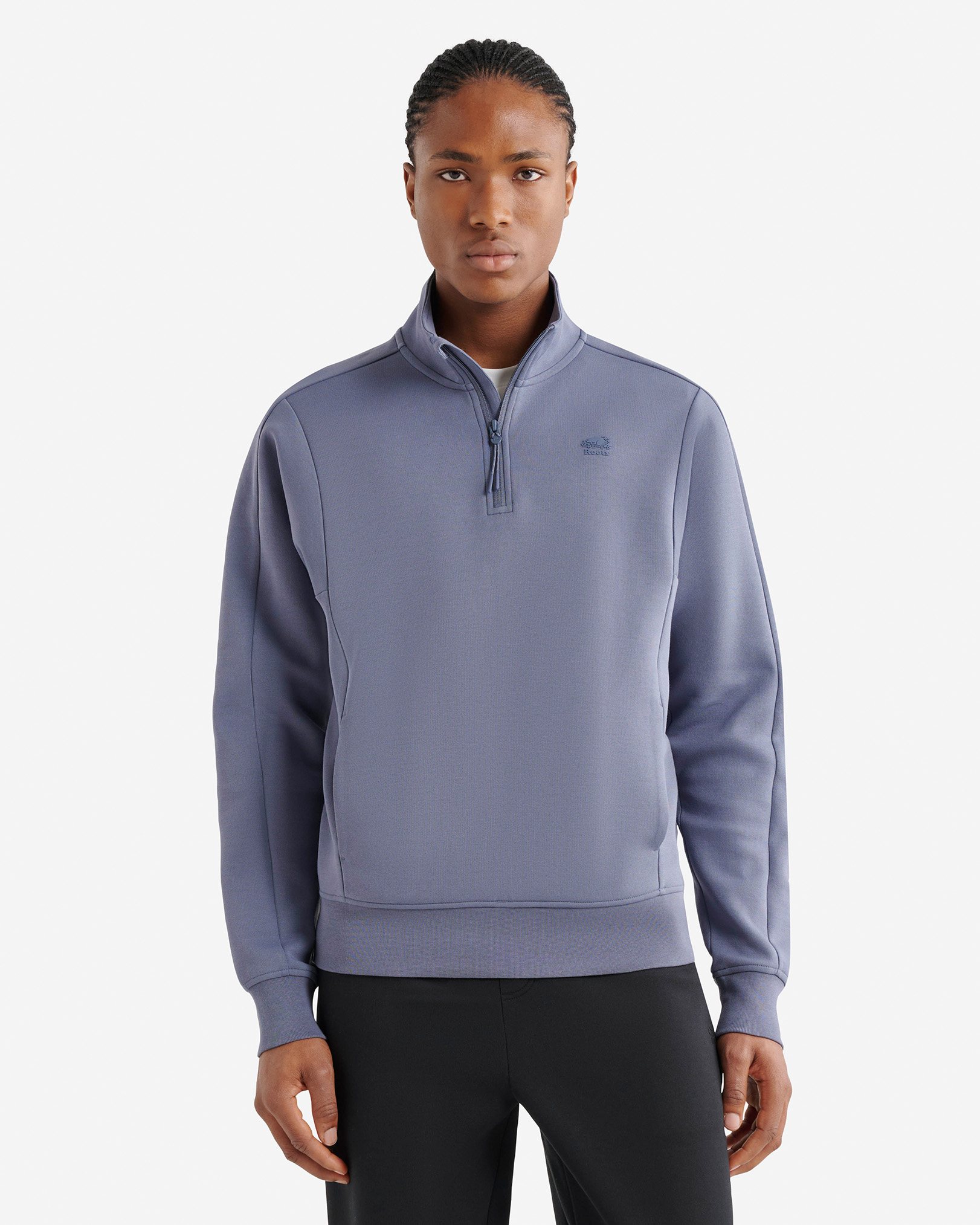 Recover Interlock Quarter Zip - Tidal Blue