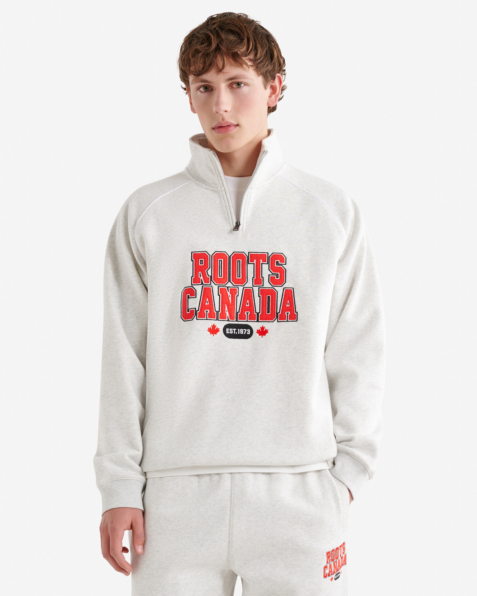 Northern Roots Quarter Zip - White Mix