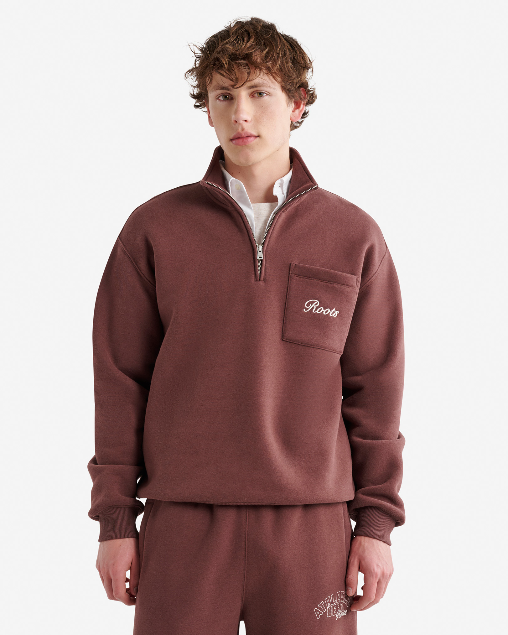 Athletics Department Quarter Zip - Hazelnut Brown