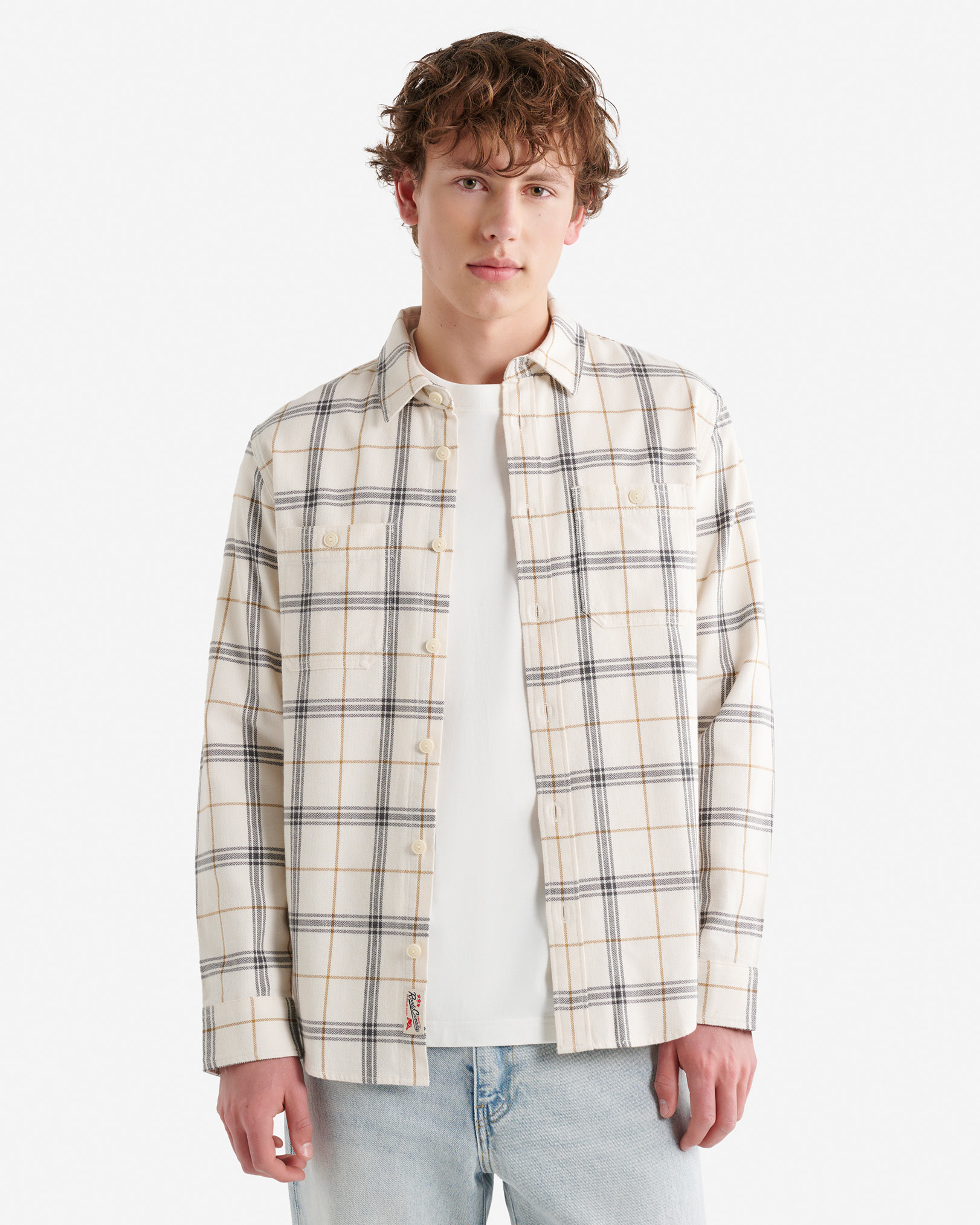 Bellwoods Herringbone Shirt - Coconut White