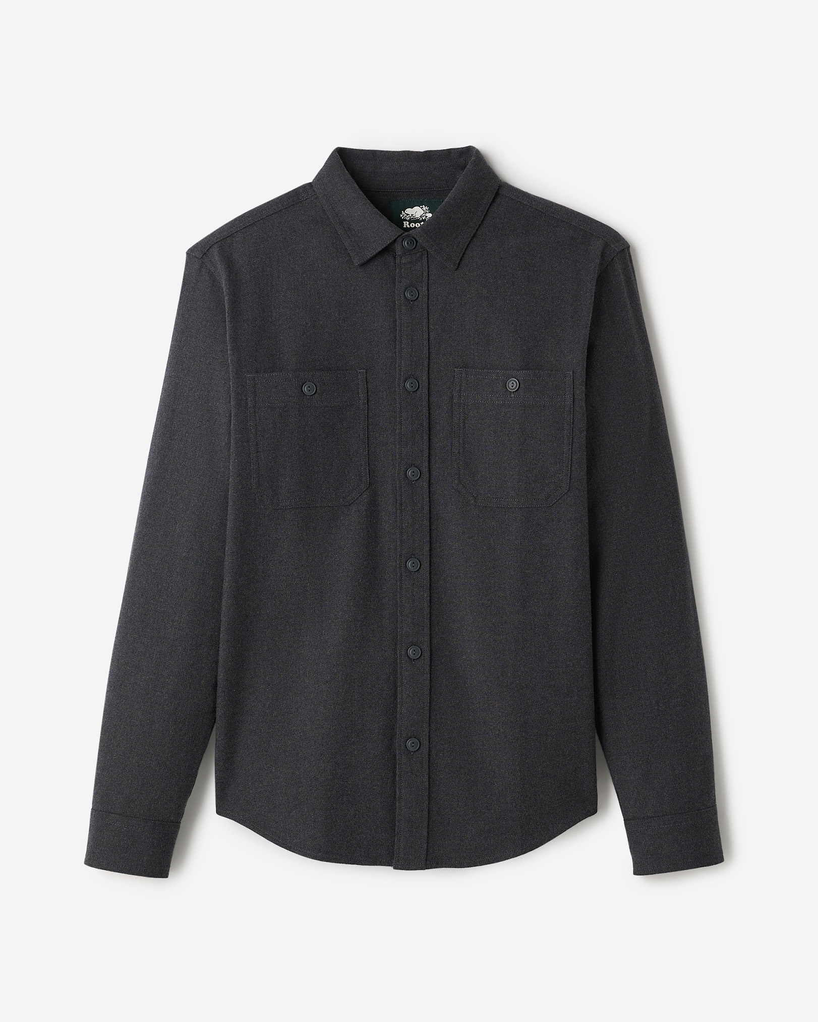 Bellwoods Herringbone Shirt - Charcoal Pepper