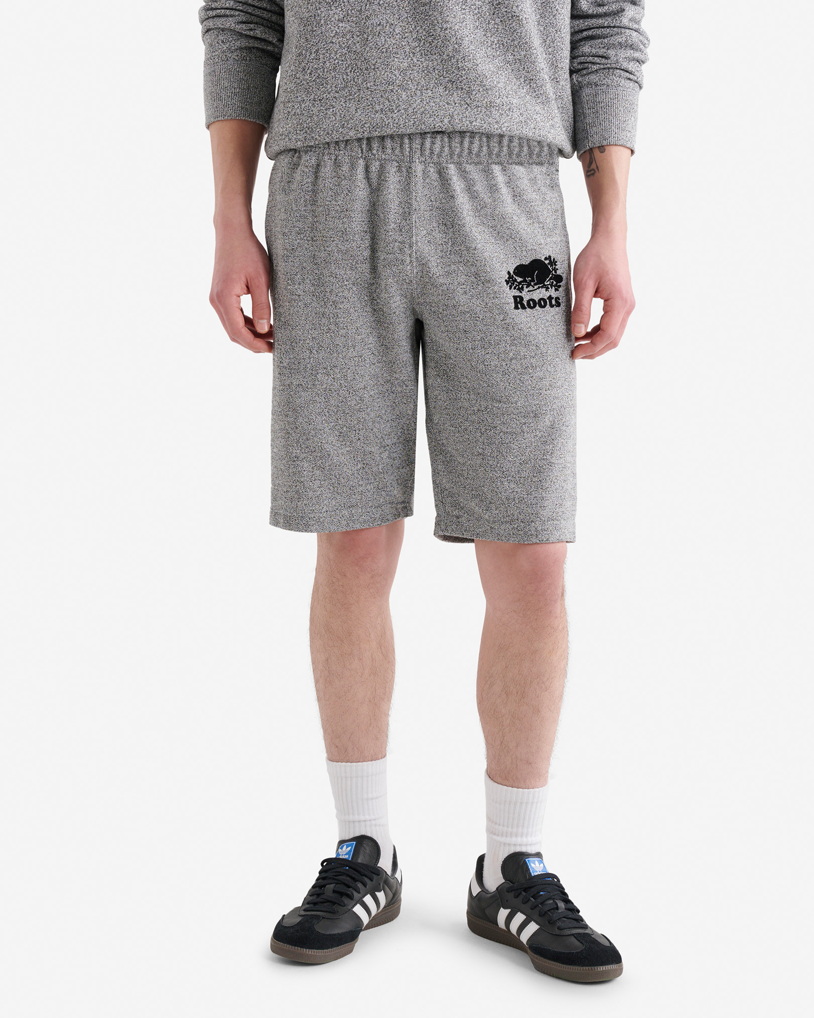 Organic Original Sweatshort 10.5 Inch - Salt & Pepper