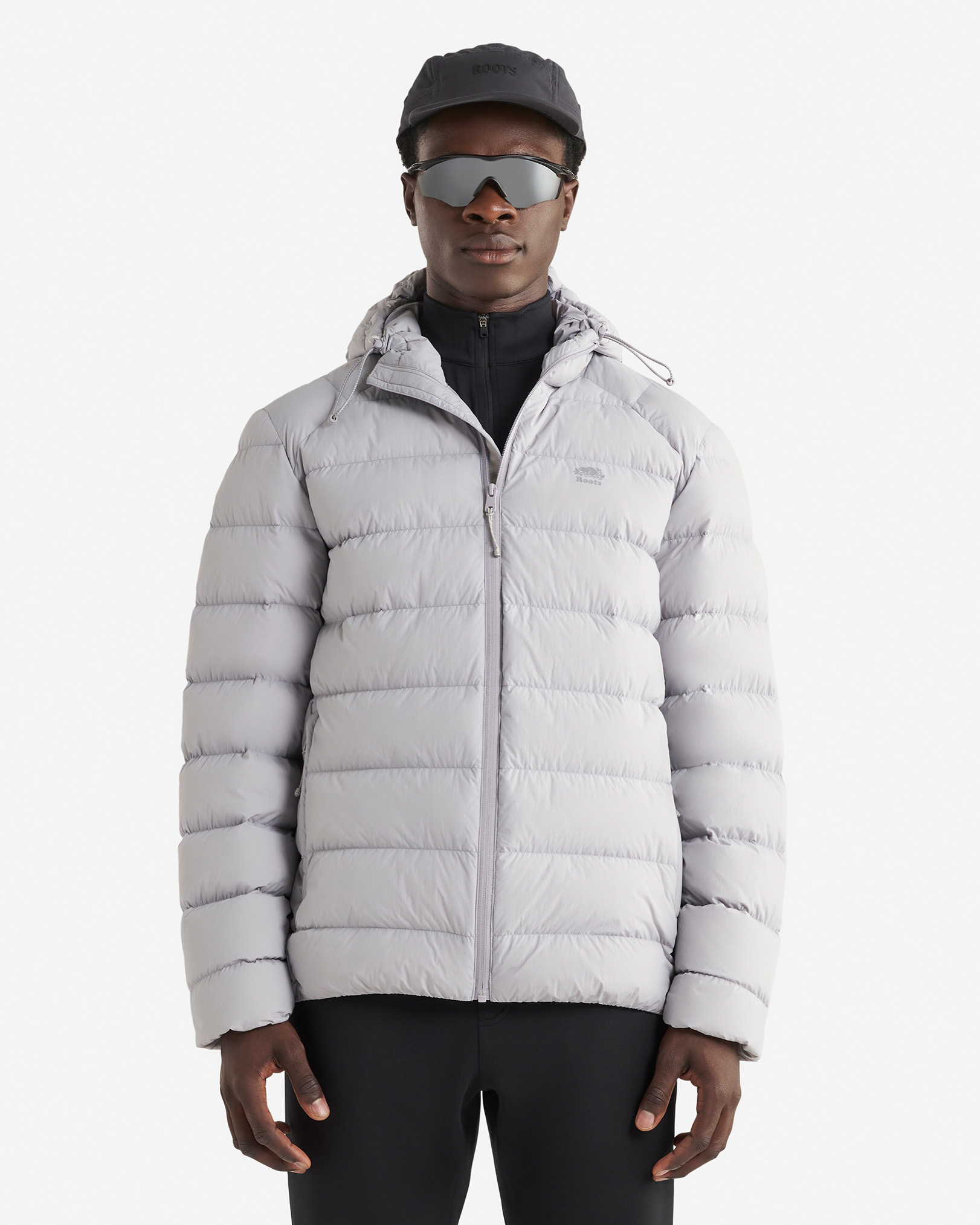 Roots Down Packable Jacket - Marina Grey Roots Down Packable Jacket - Marina Grey