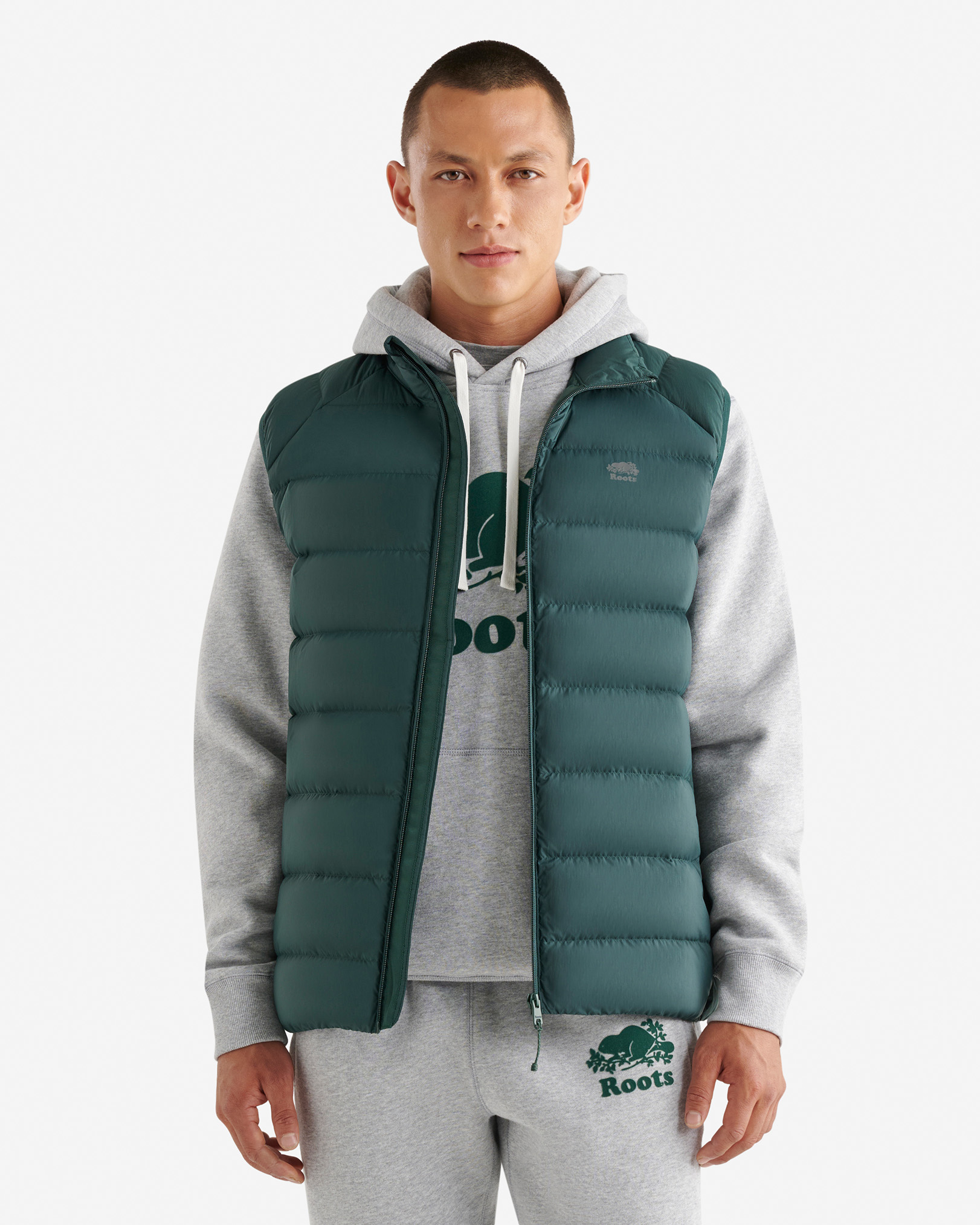 Roots Down Packable Vest - Varsity Green