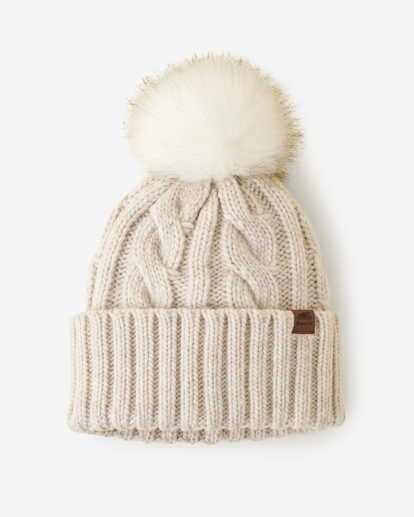 Olivia Cable Toque - Oatmeal Mix