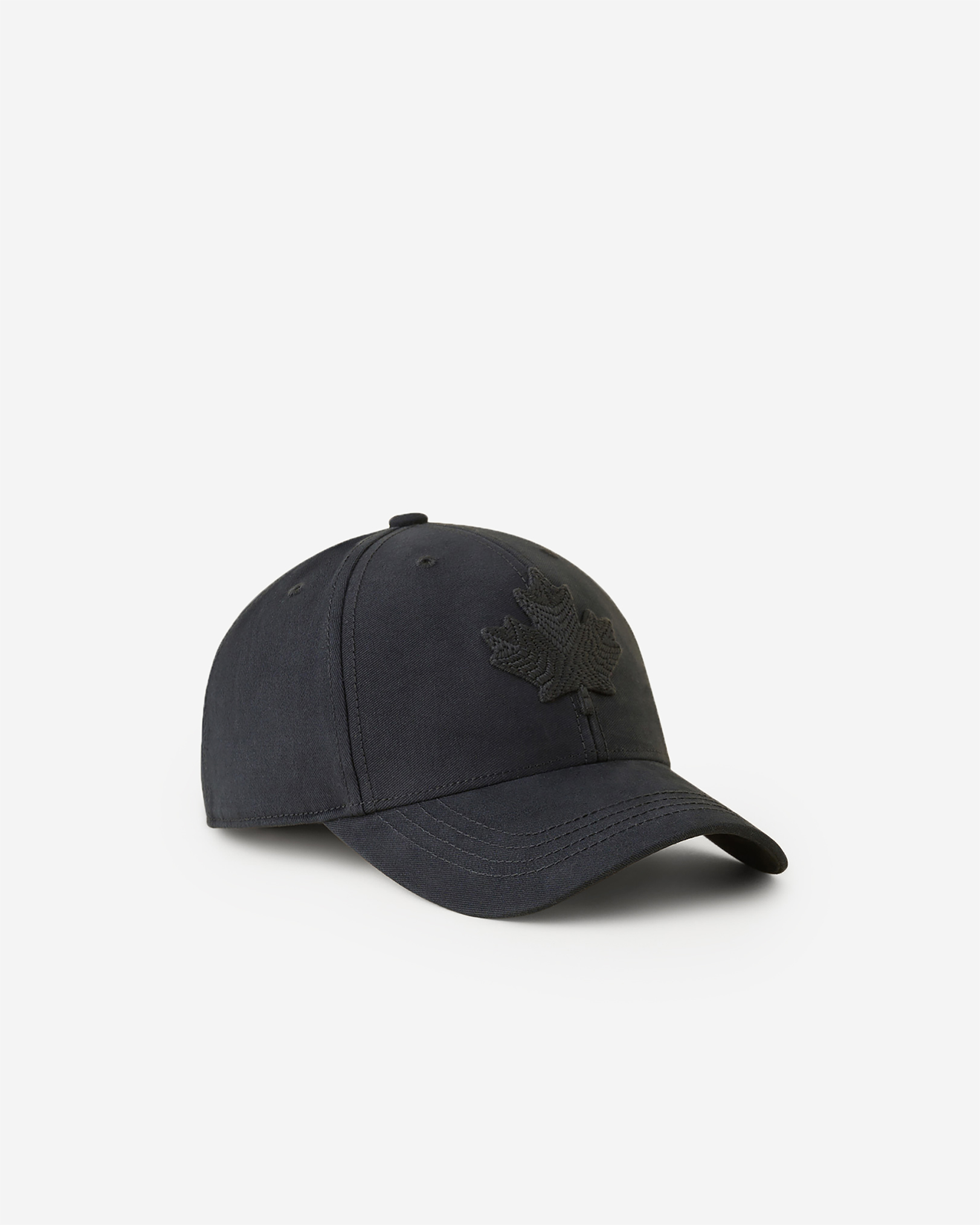 Modern Leaf Baseball Cap - Black