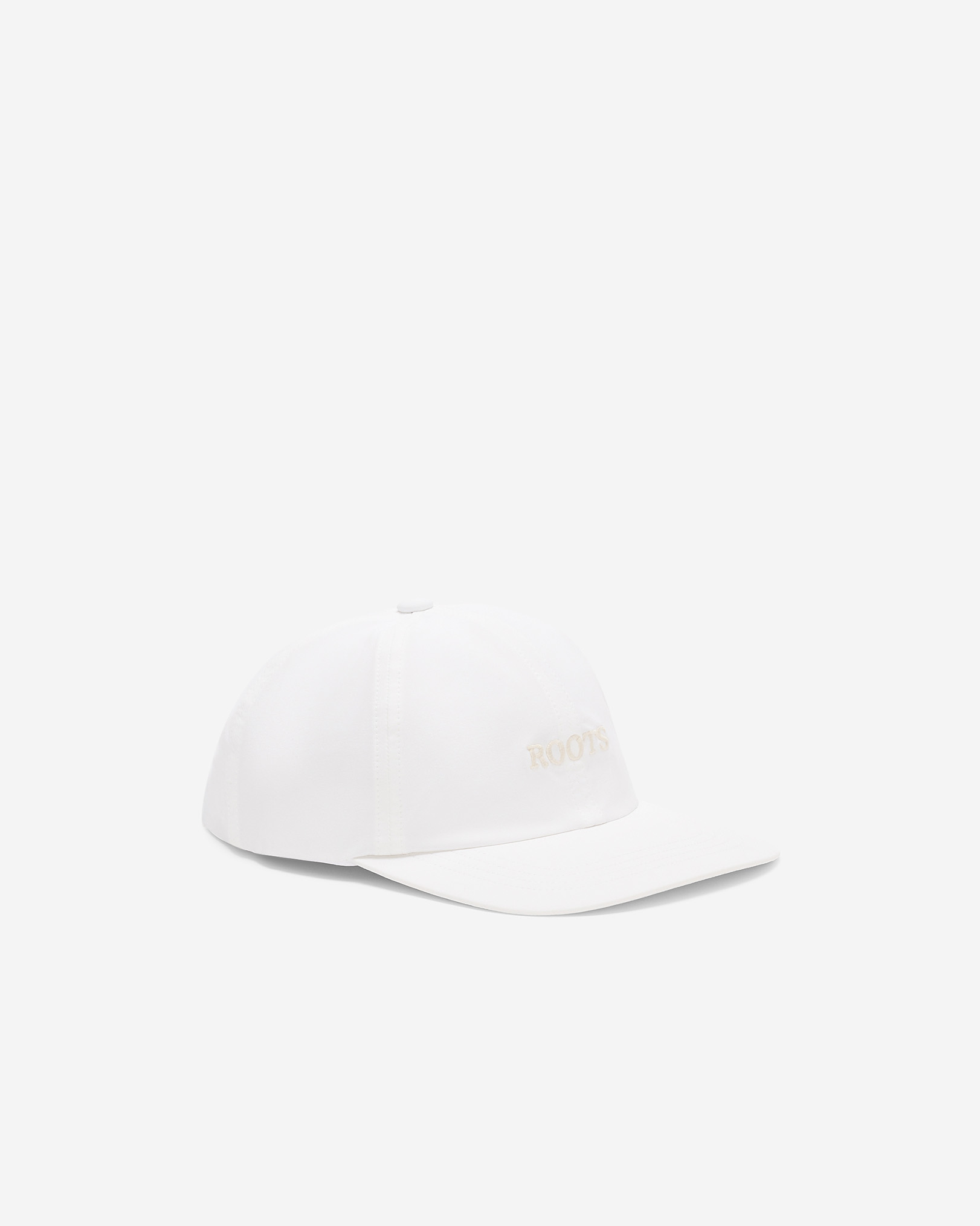 Roots Nylon Baseball Cap - White