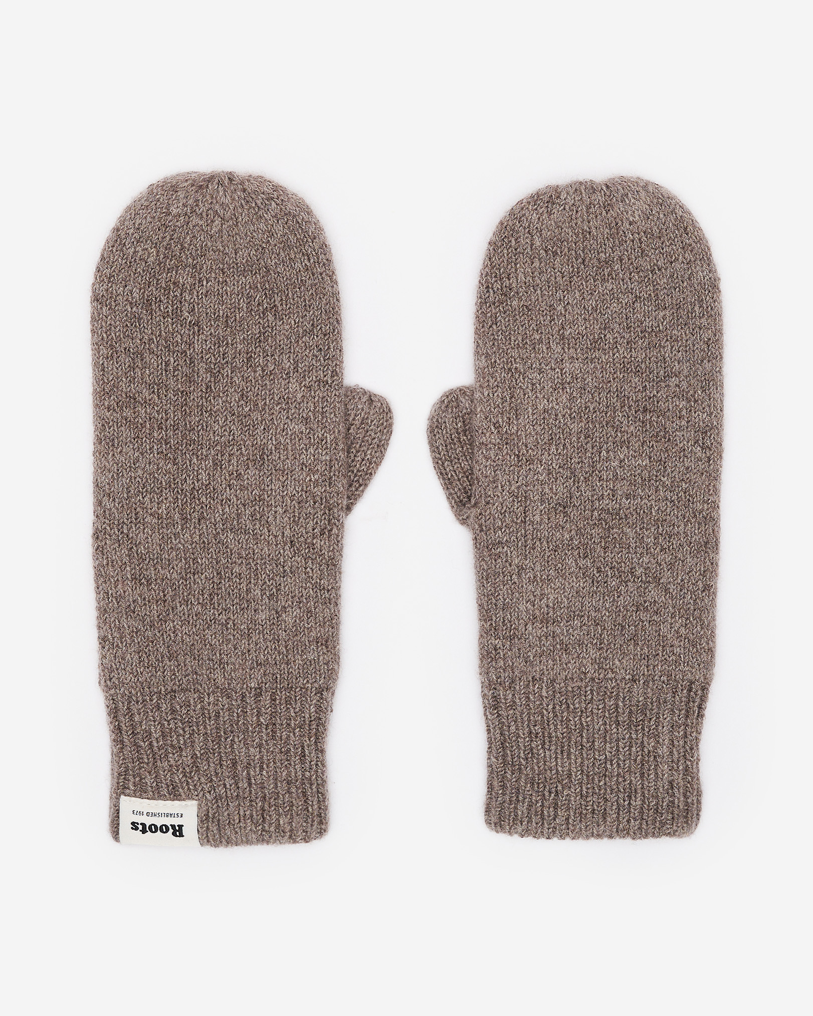 Mitaines en tricot douillet pour adultes - Mélange Taupe