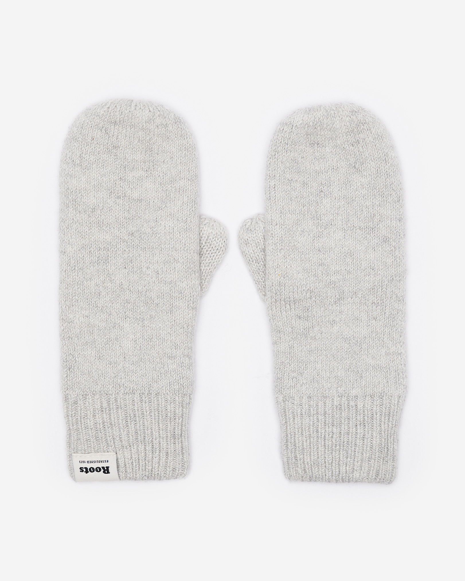 Mitaines en tricot douillet pour adultes - Gris Clair