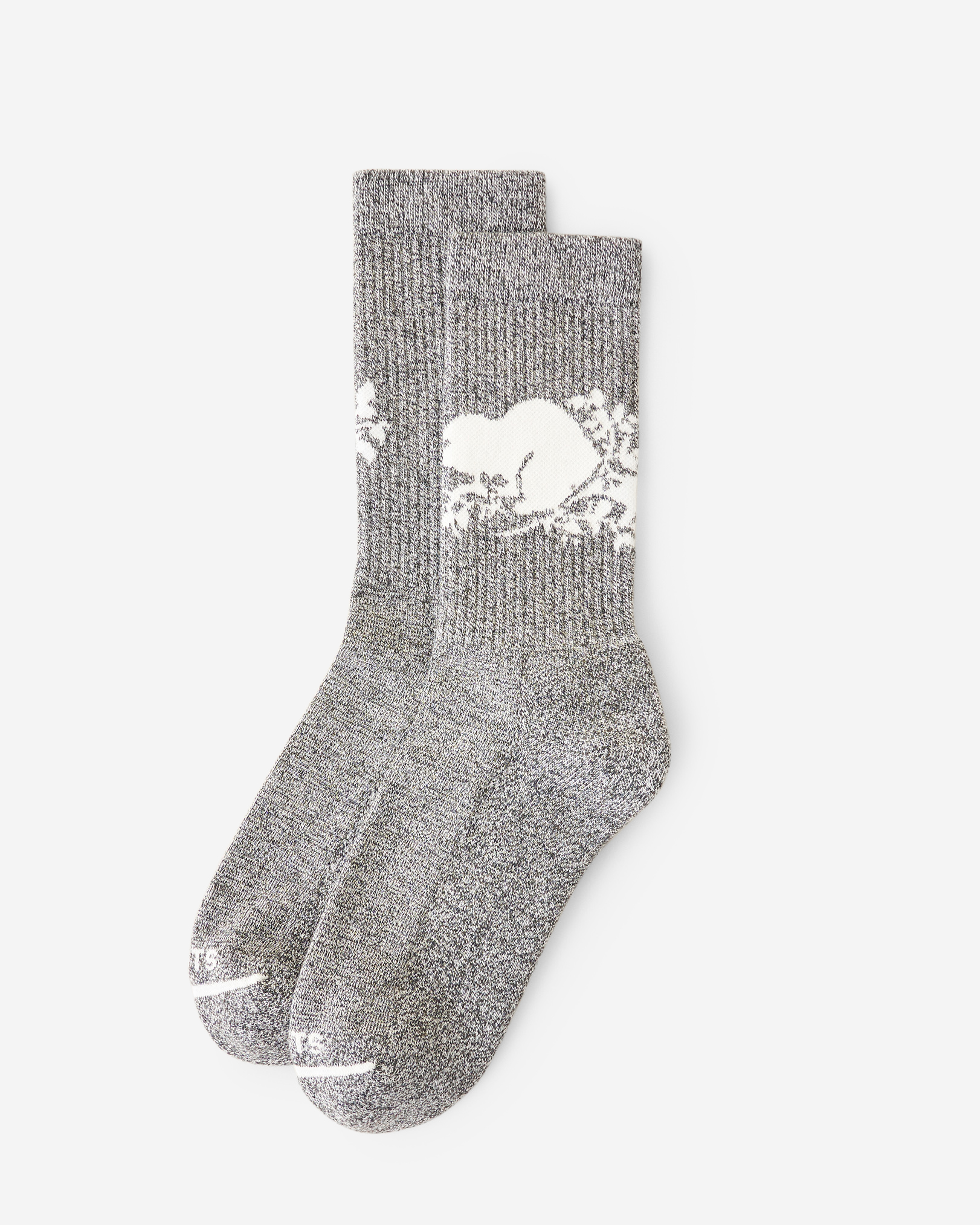Adult Cooper Beaver Sock - Salt & Pepper