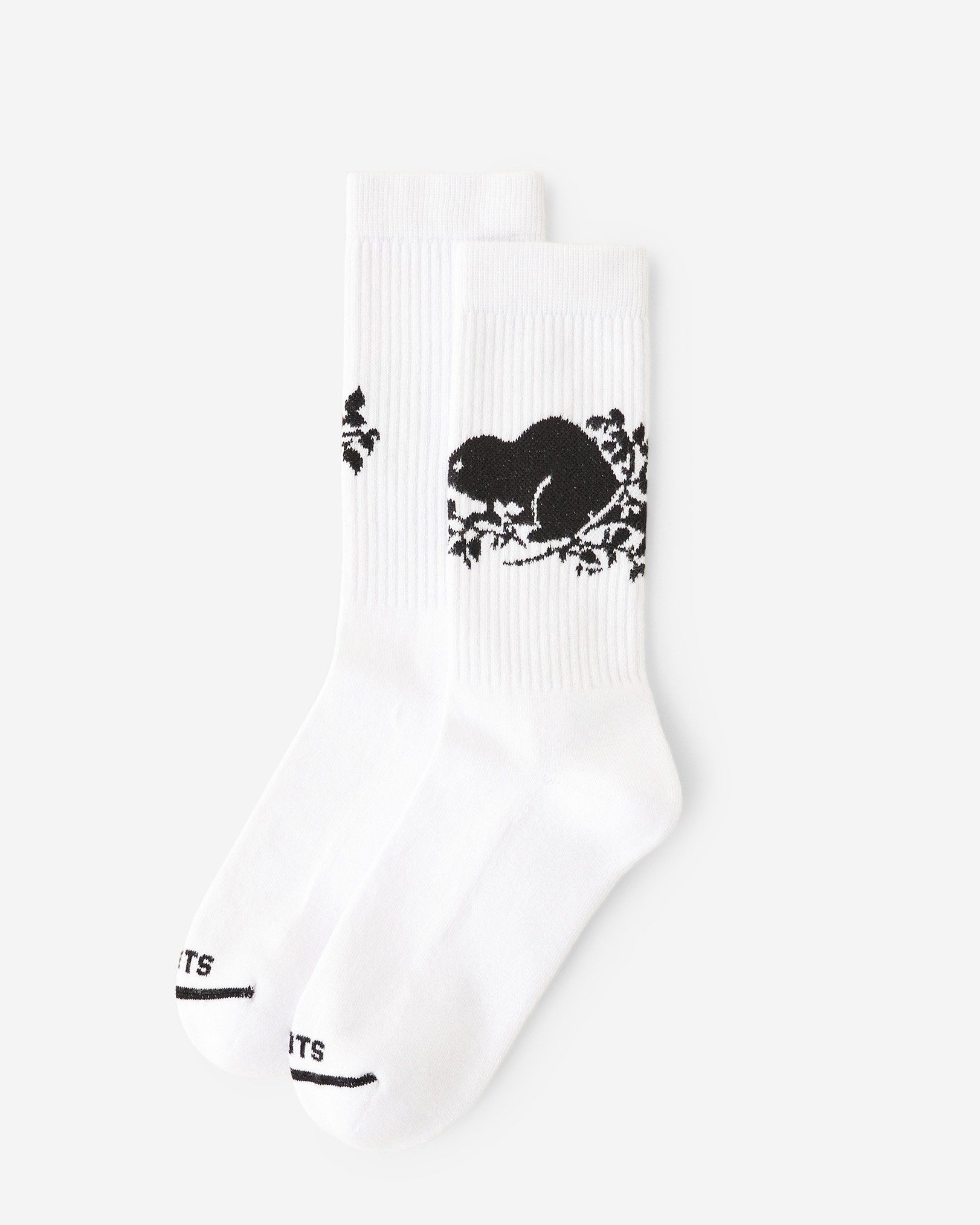 Adult Cooper Beaver Sock - White