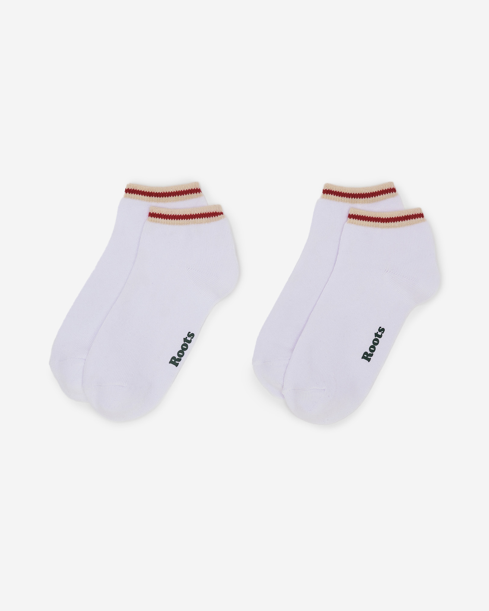 Adult Cotton Cabin Ped Sock 2 Pack - White