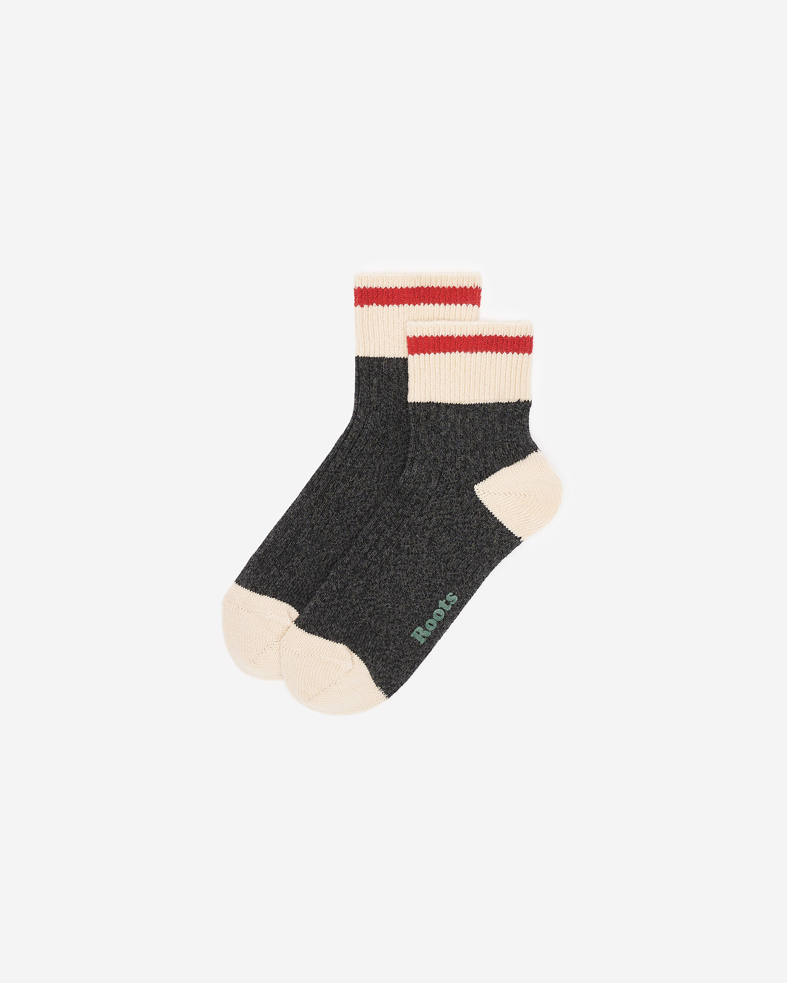 Adult Cotton Cabin Ankle Sock - Black Mix