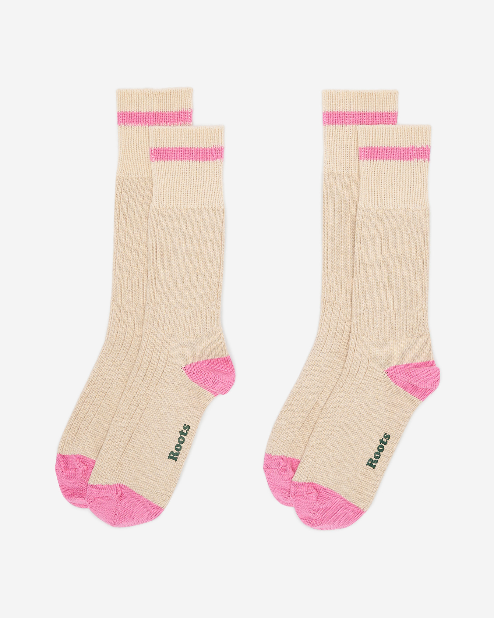 Adult Cotton Cabin Pop Sock 2 Pack - Oatmeal Mix
