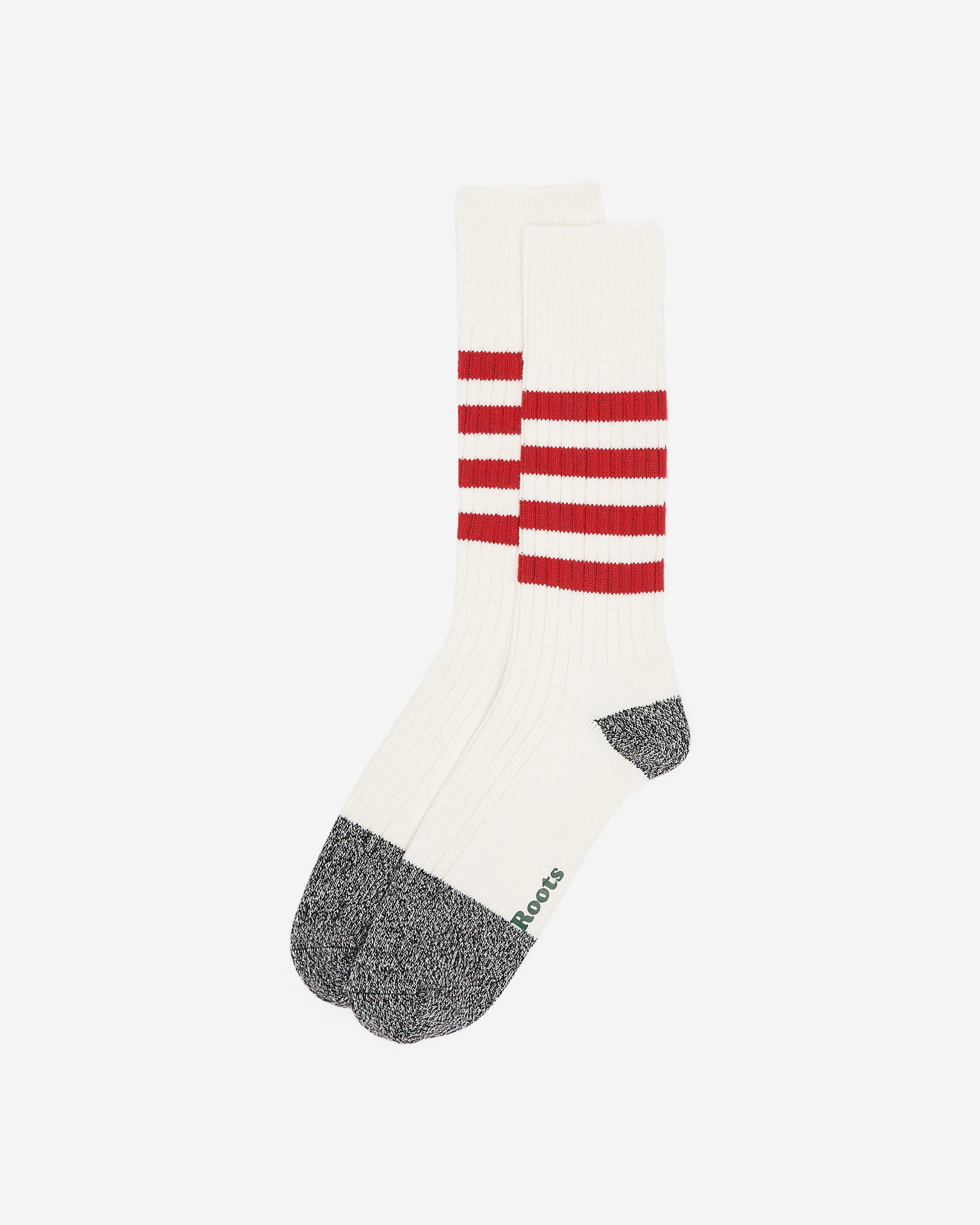 Adult Cabin Stripes Sock - Cabin Red