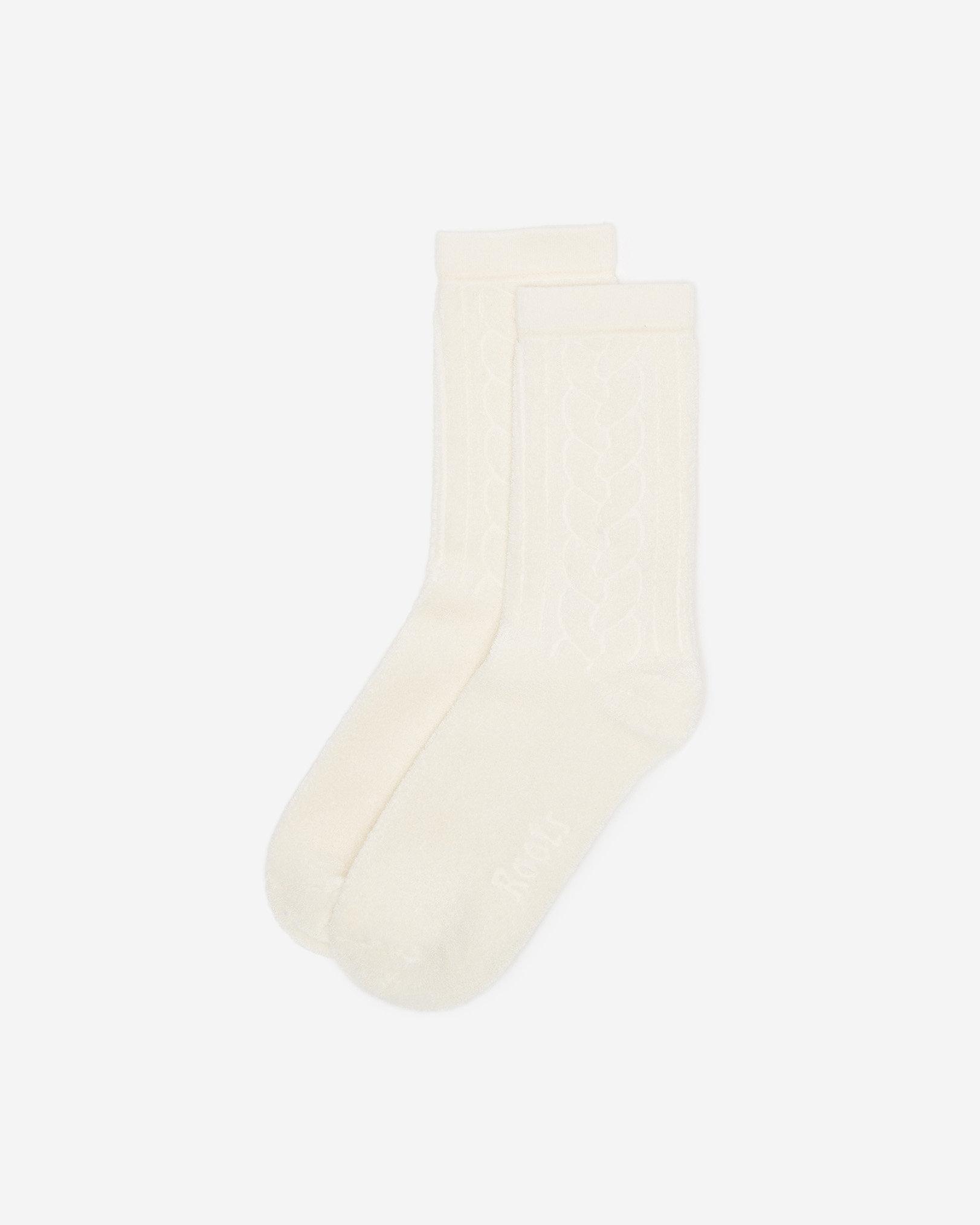 Adult Cozy Knit Sock - Ecru Adult Cozy Knit Sock - Ecru