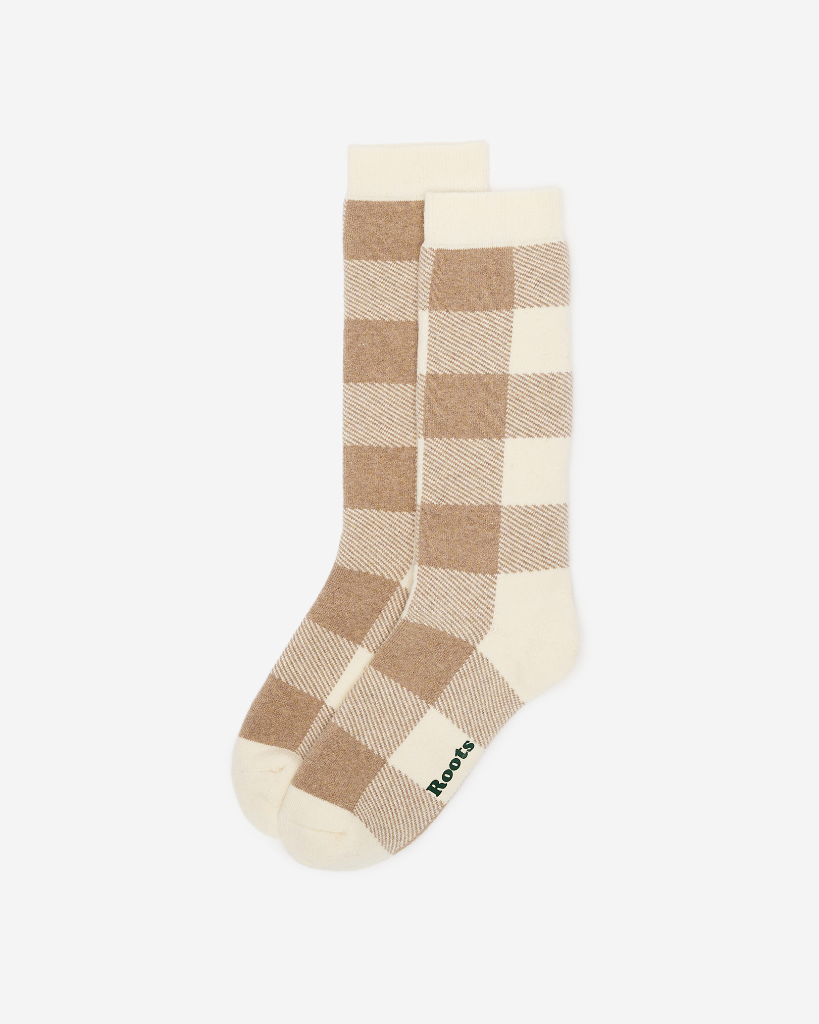 Adult Park Plaid Sock - Flaxseed Mix Adult Park Plaid Sock - Flaxseed Mix