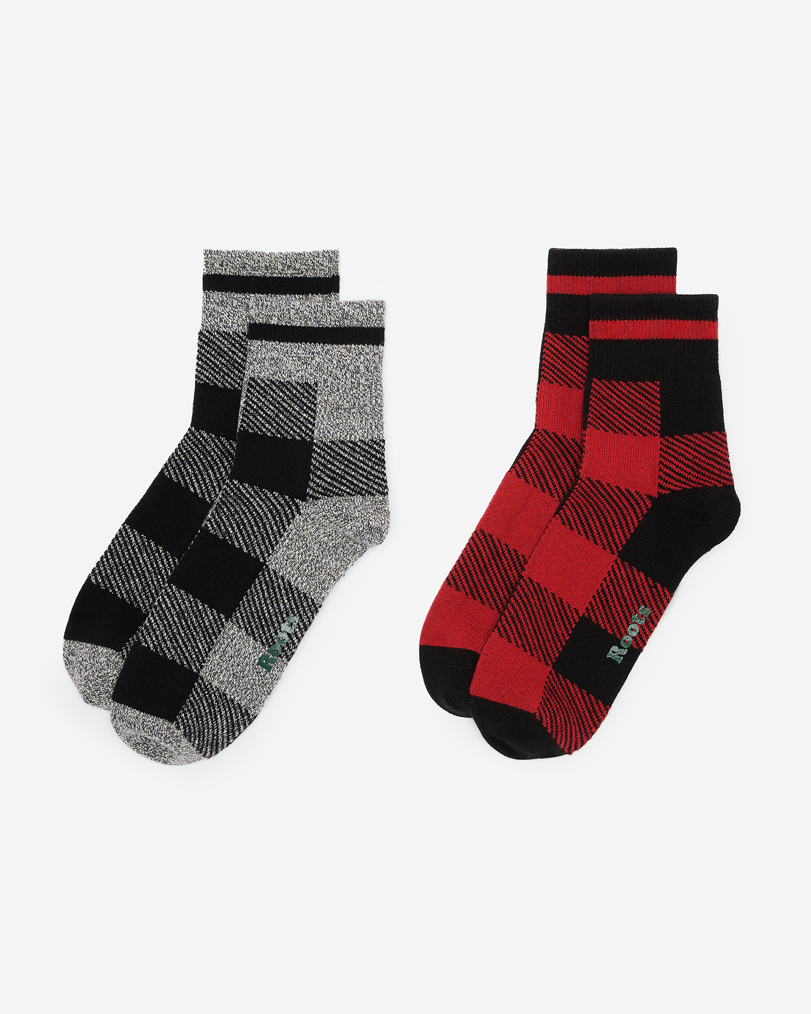 Adult Park Plaid Sock 2 Pack - Cabin Red Mix Adult Park Plaid Sock 2 Pack - Cabin Red Mix