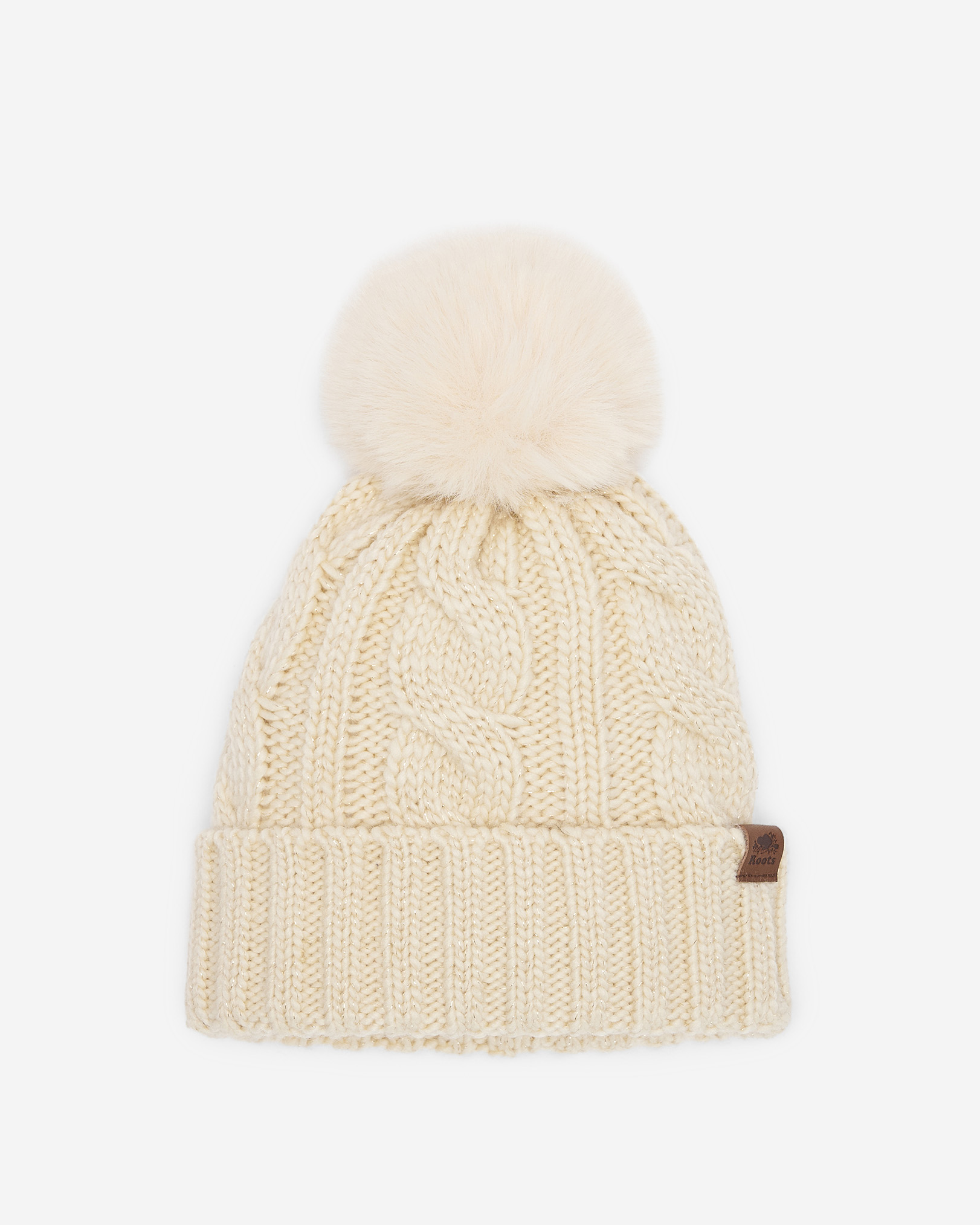 Kids Olivia Cable Toque - Seedpearl Sparkle Kids Olivia Cable Toque - Seedpearl Sparkle