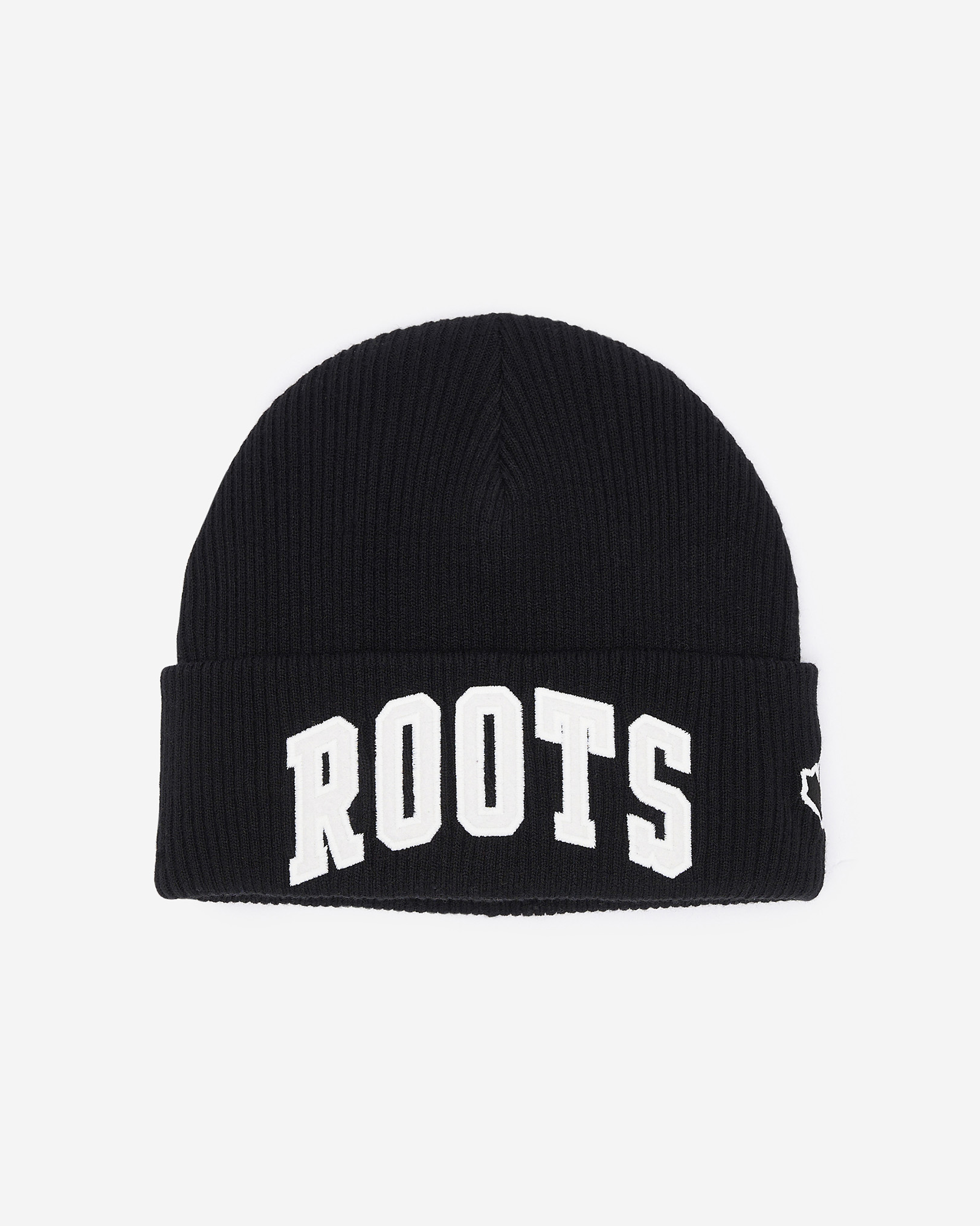Kids Roots Applique Toque - Black