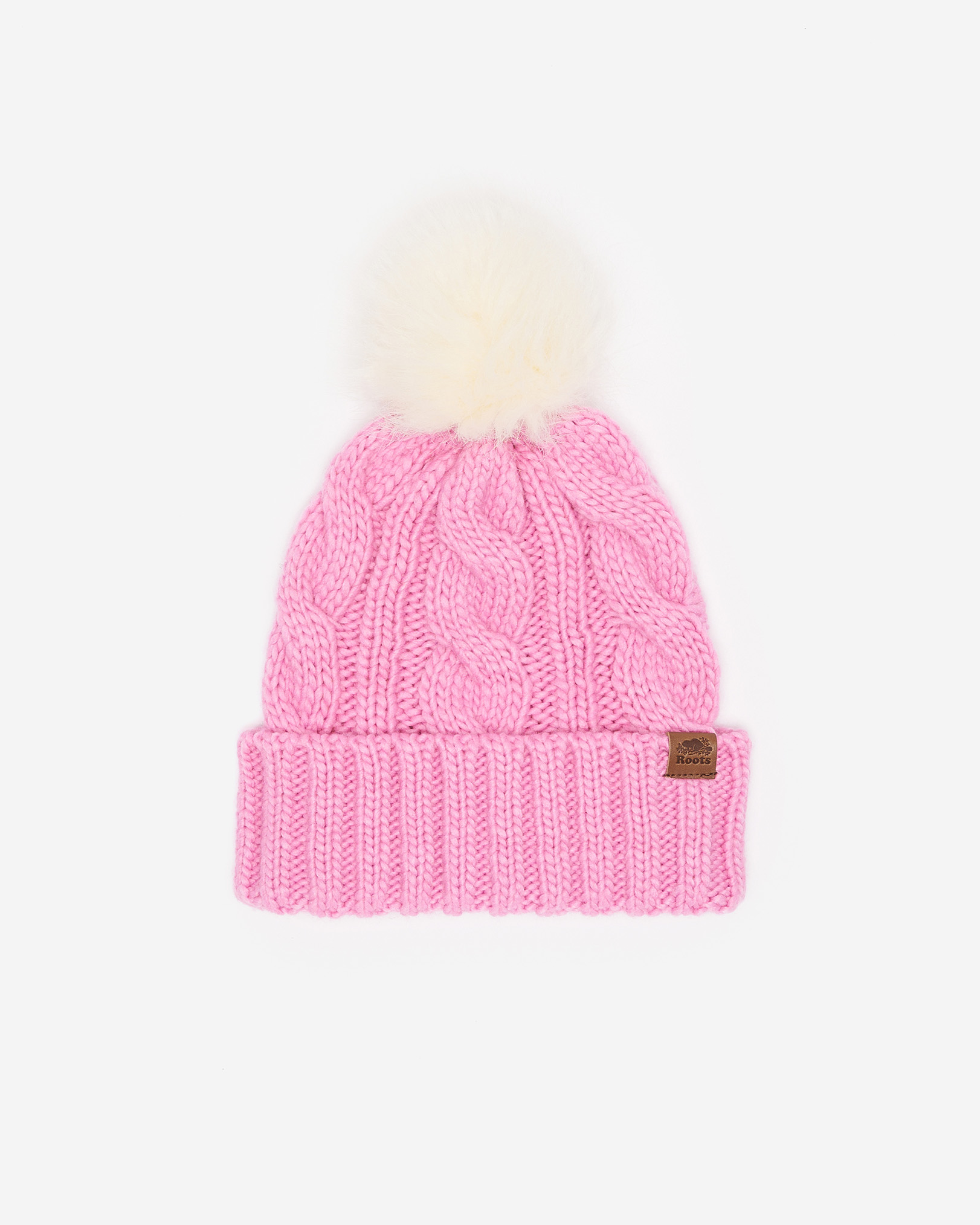 Kids Olivia Cable Toque - Begonia Pink