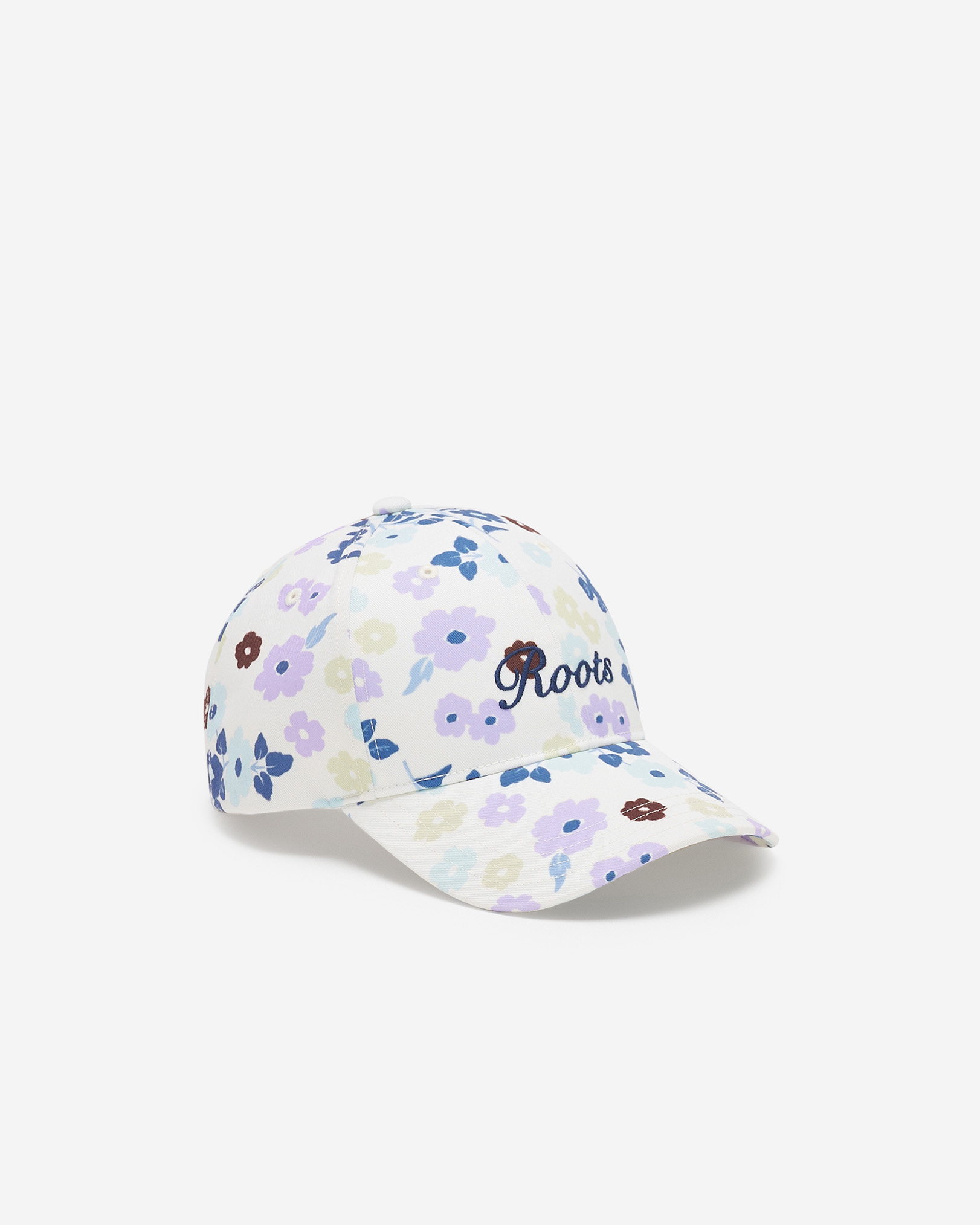 Kids Floral Baseball Cap - Egret