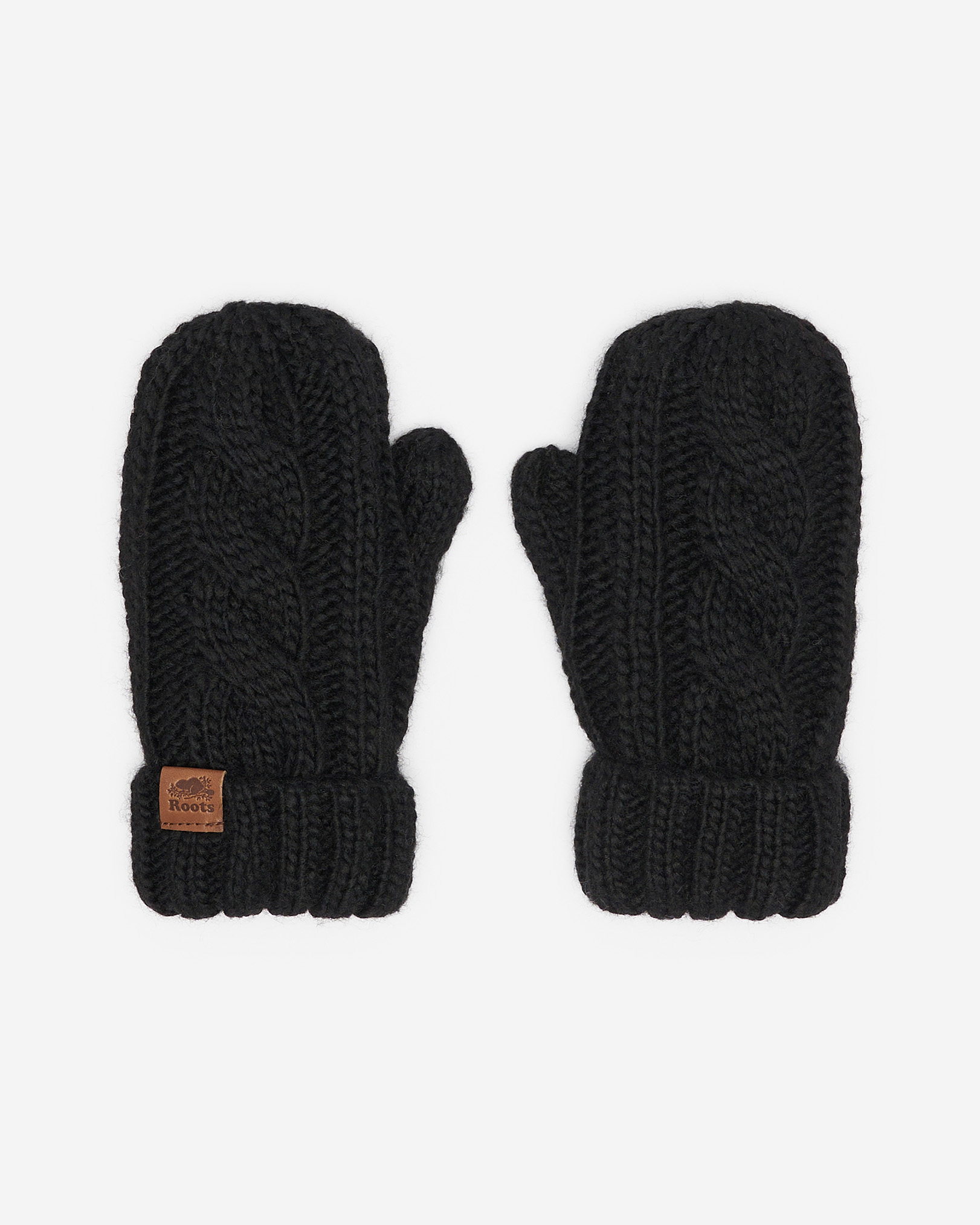Kids Olivia Cable Mitten - Black
