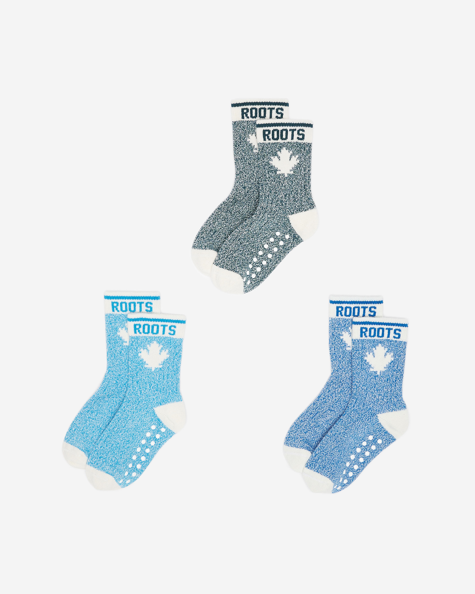 Baby & Toddler Cabin Maple Sock 3 Pack - Blue Wave Pepper