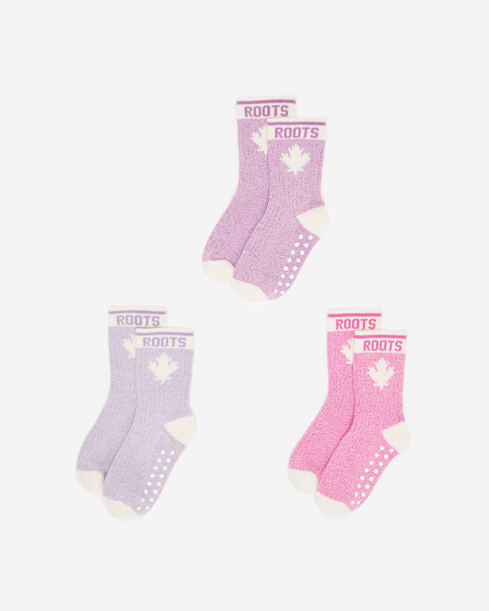 Baby & Toddler Cabin Maple Sock 3 Pack - Pale Pansy Mix