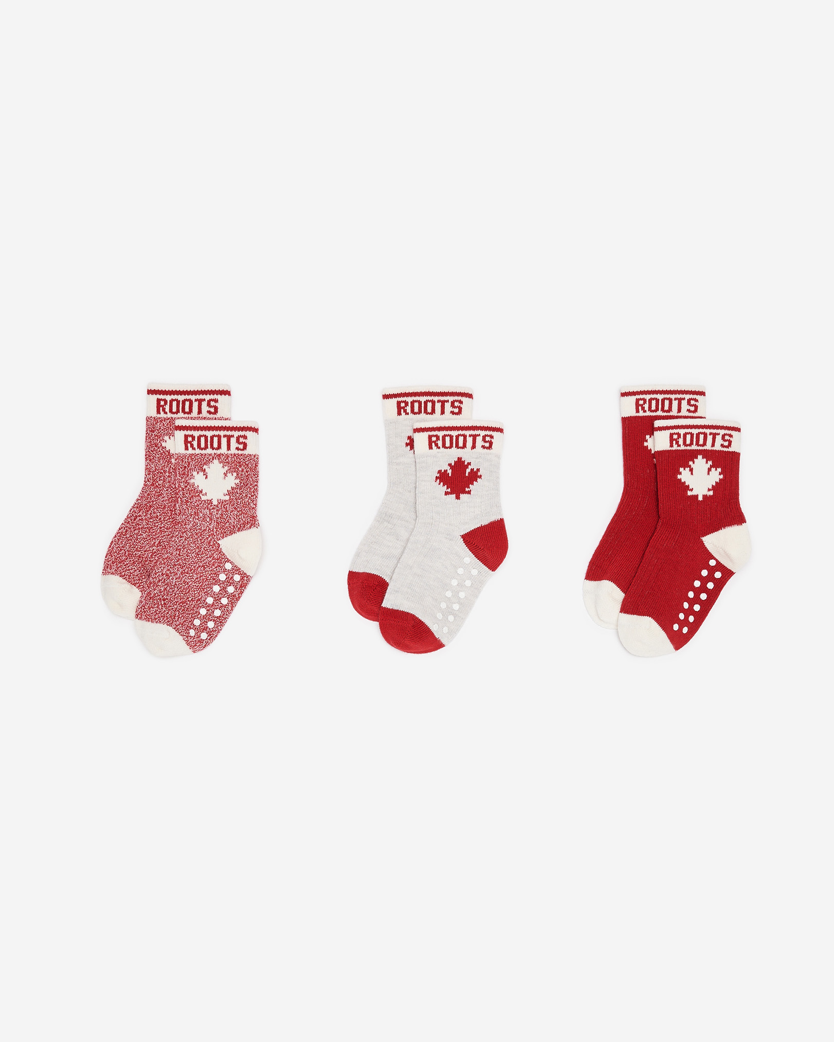 Baby & Toddler Cabin Maple Sock 3 Pack - Sage Red Mix Baby & Toddler Cabin Maple Sock 3 Pack - Sage Red Mix