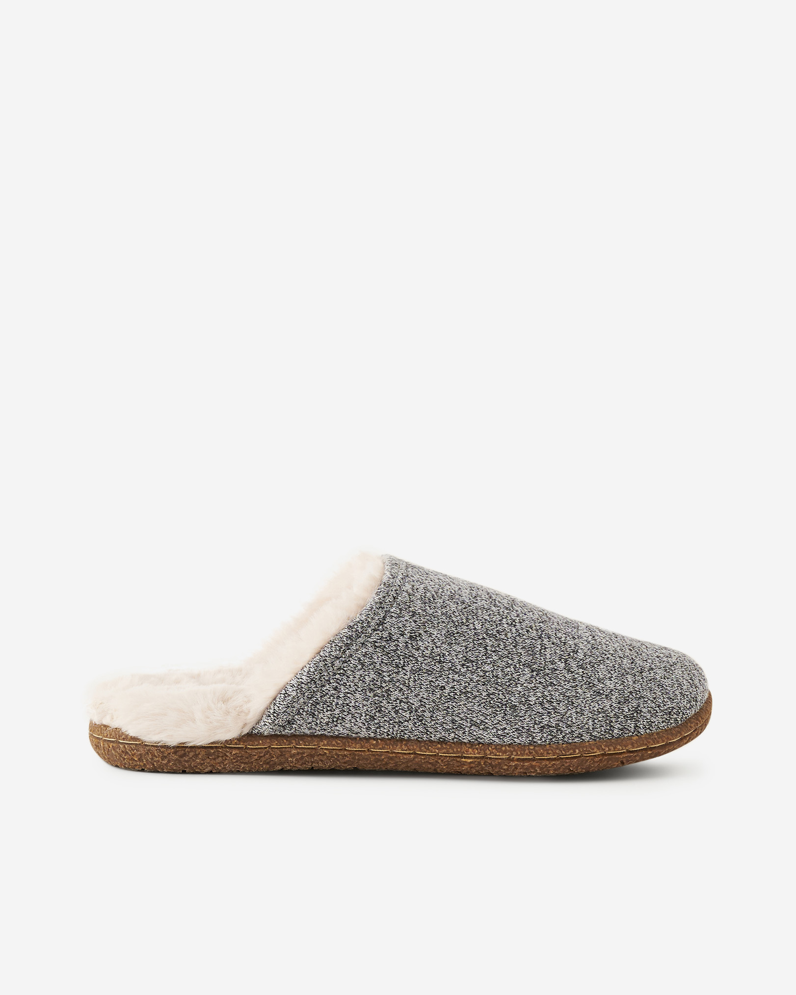 Womens Mule Slipper - Salt & Pepper