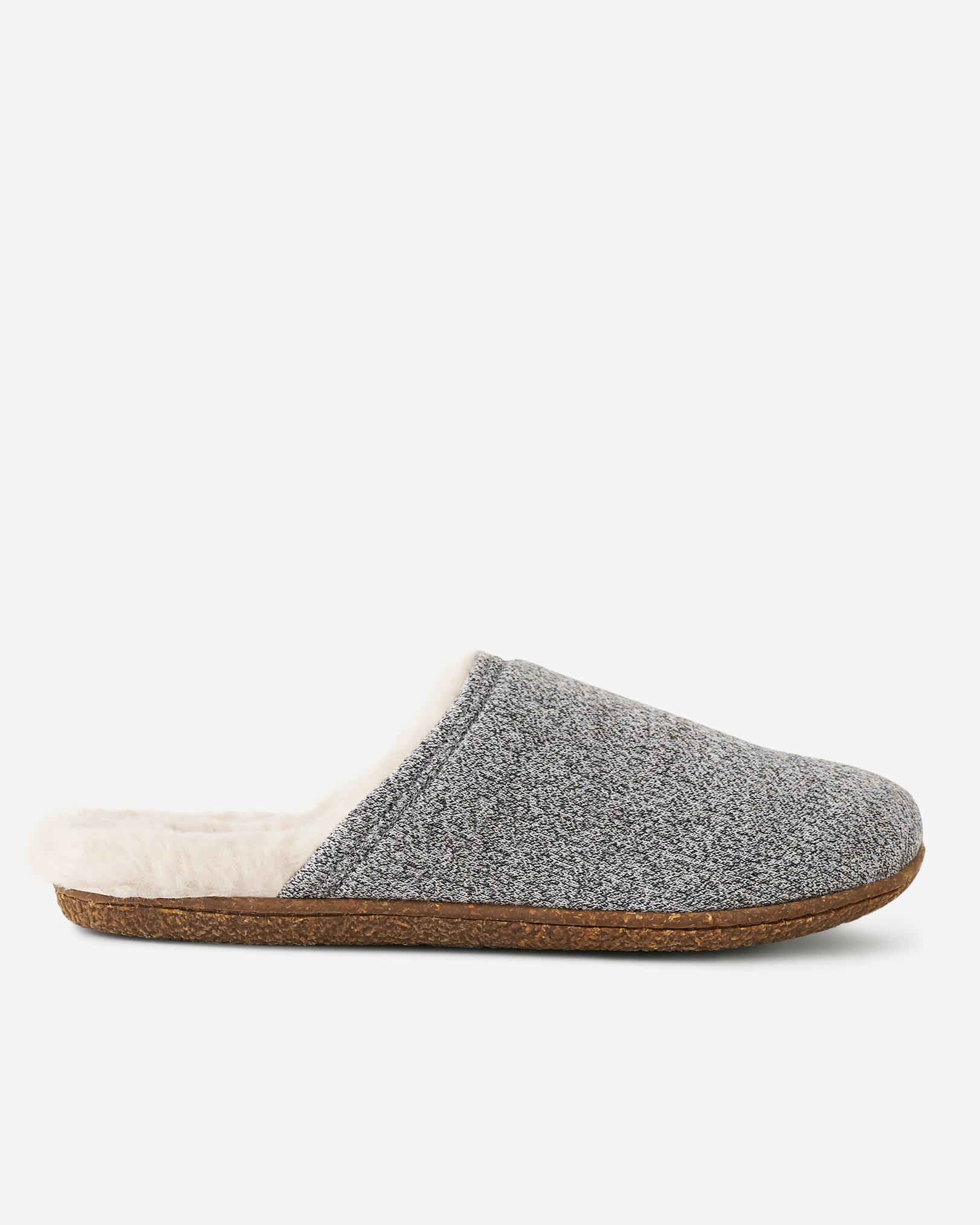 Mens Mule Slipper - Salt & Pepper