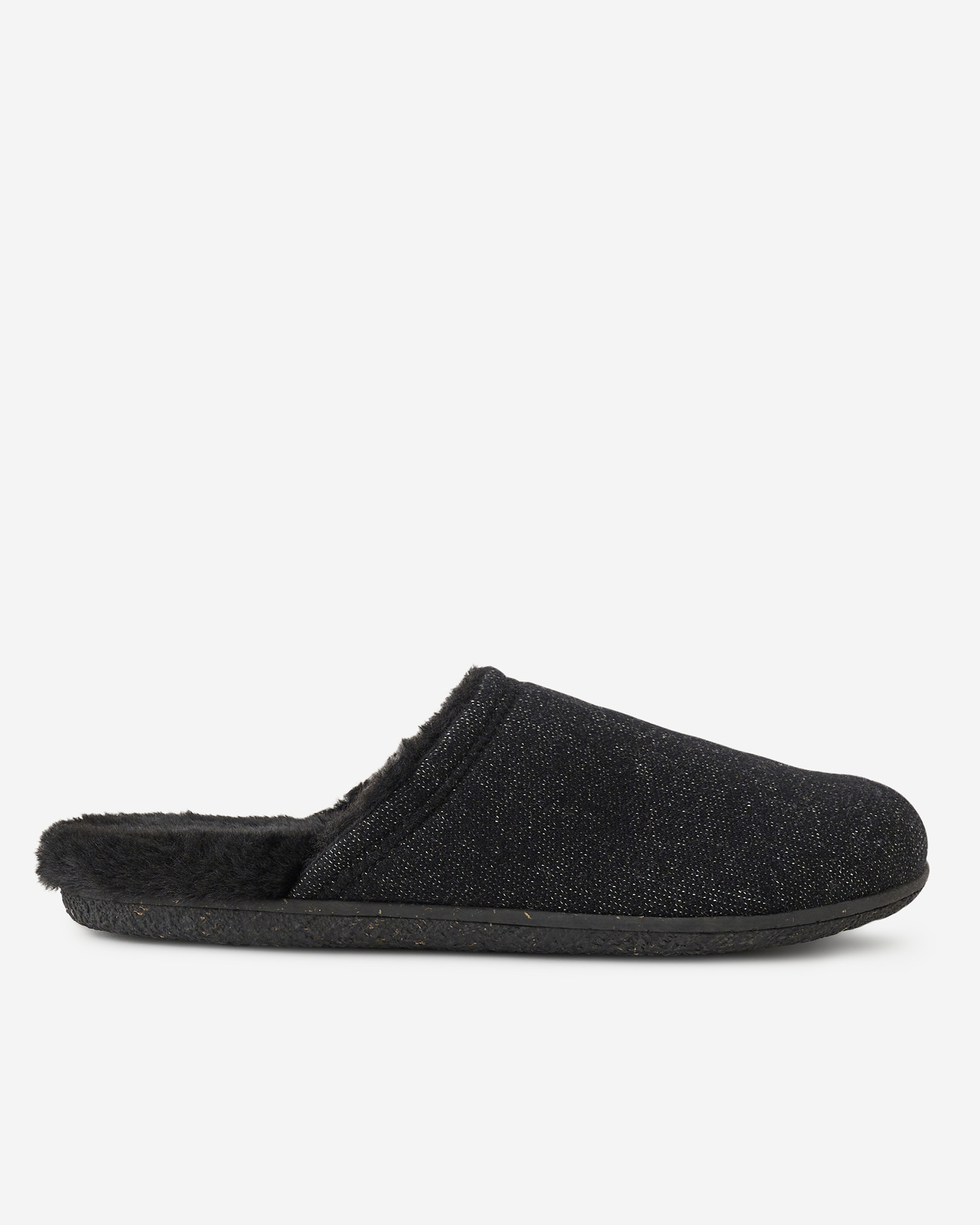Mens Mule Slipper - Black Pepper