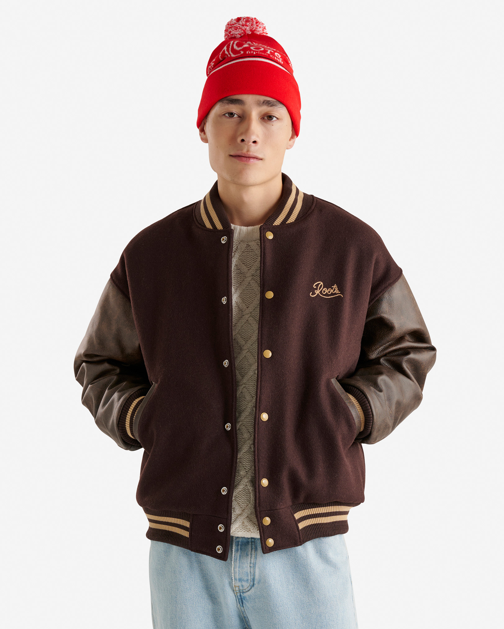 Mathews Vintage Varsity Jacket - Chocolate