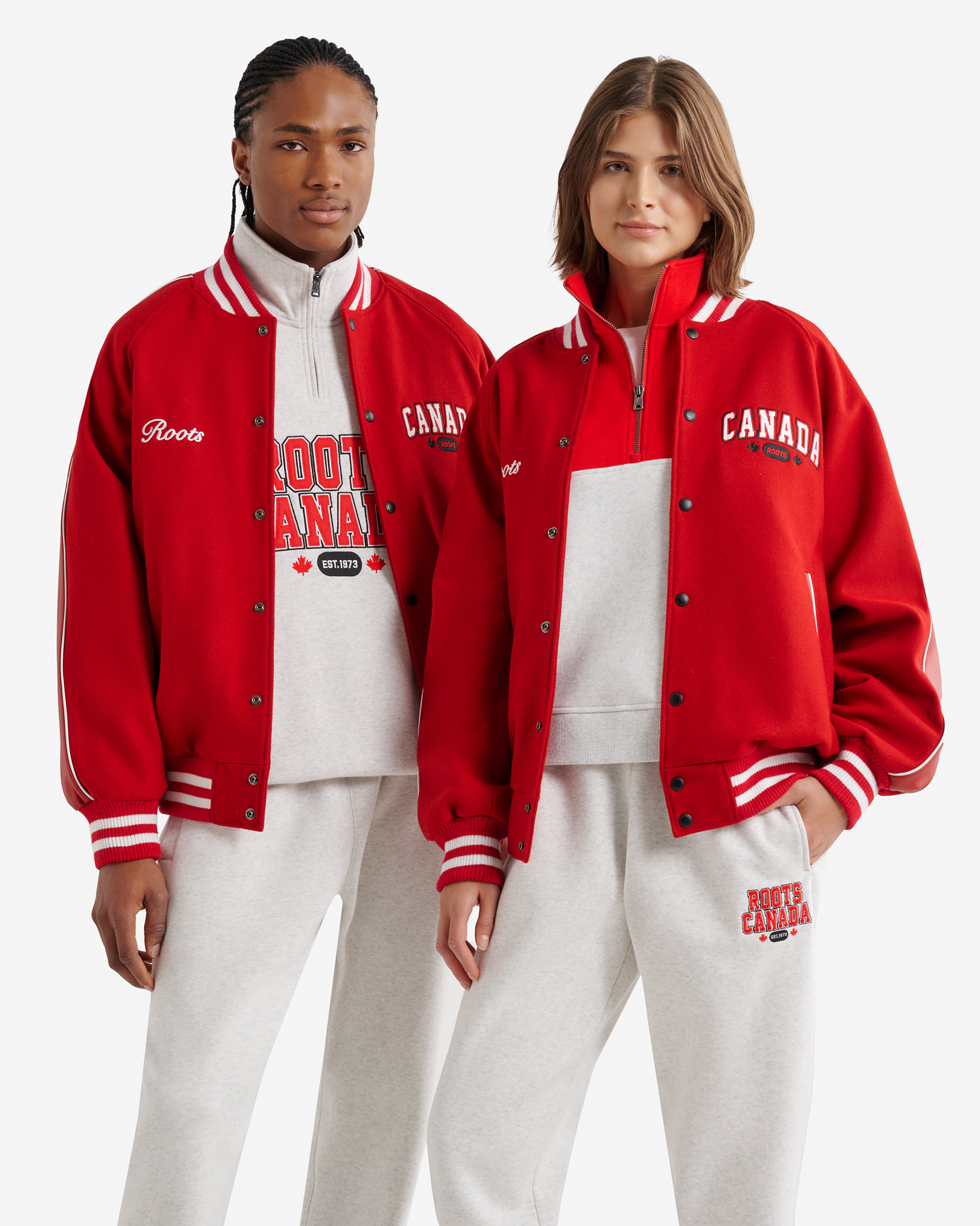 Northern Roots Varsity Jacket - Sage Red